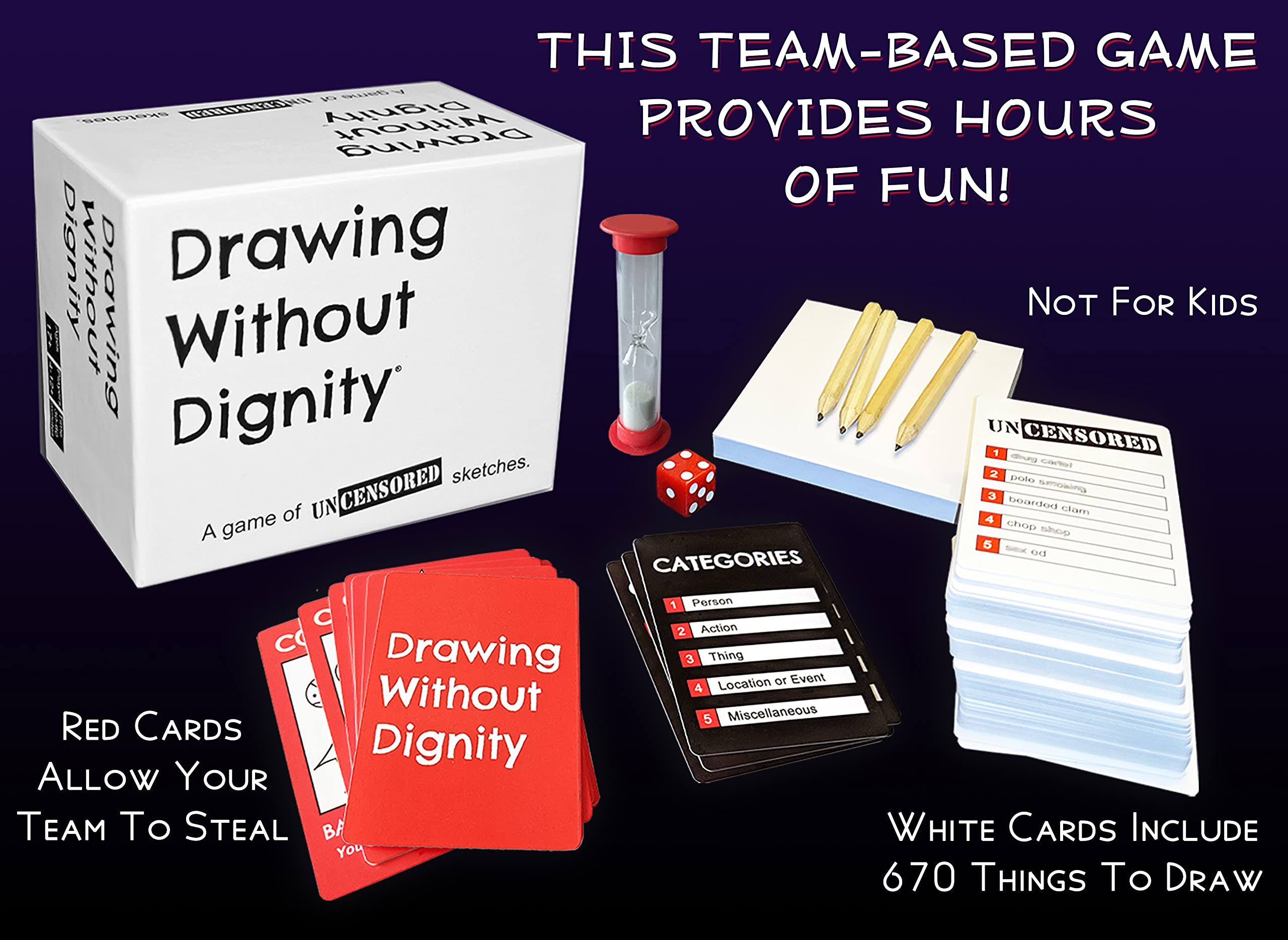 Drawing Without Dignity - Uncensored Pictionary-Style Adult Party Game | 670 NSFW Clues 7