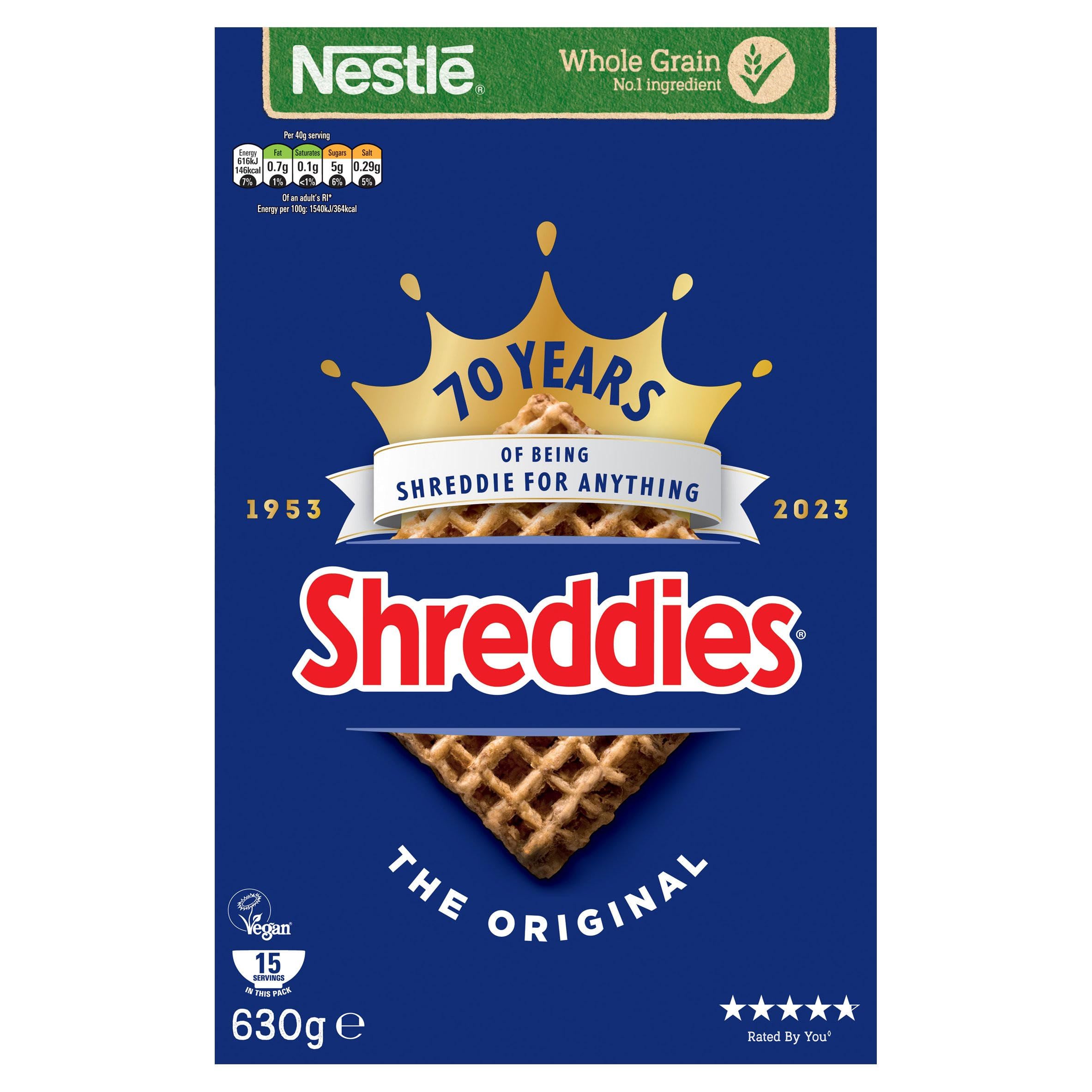 Shreddies Original Whole Grain Breakfast Cereal, 630g 2