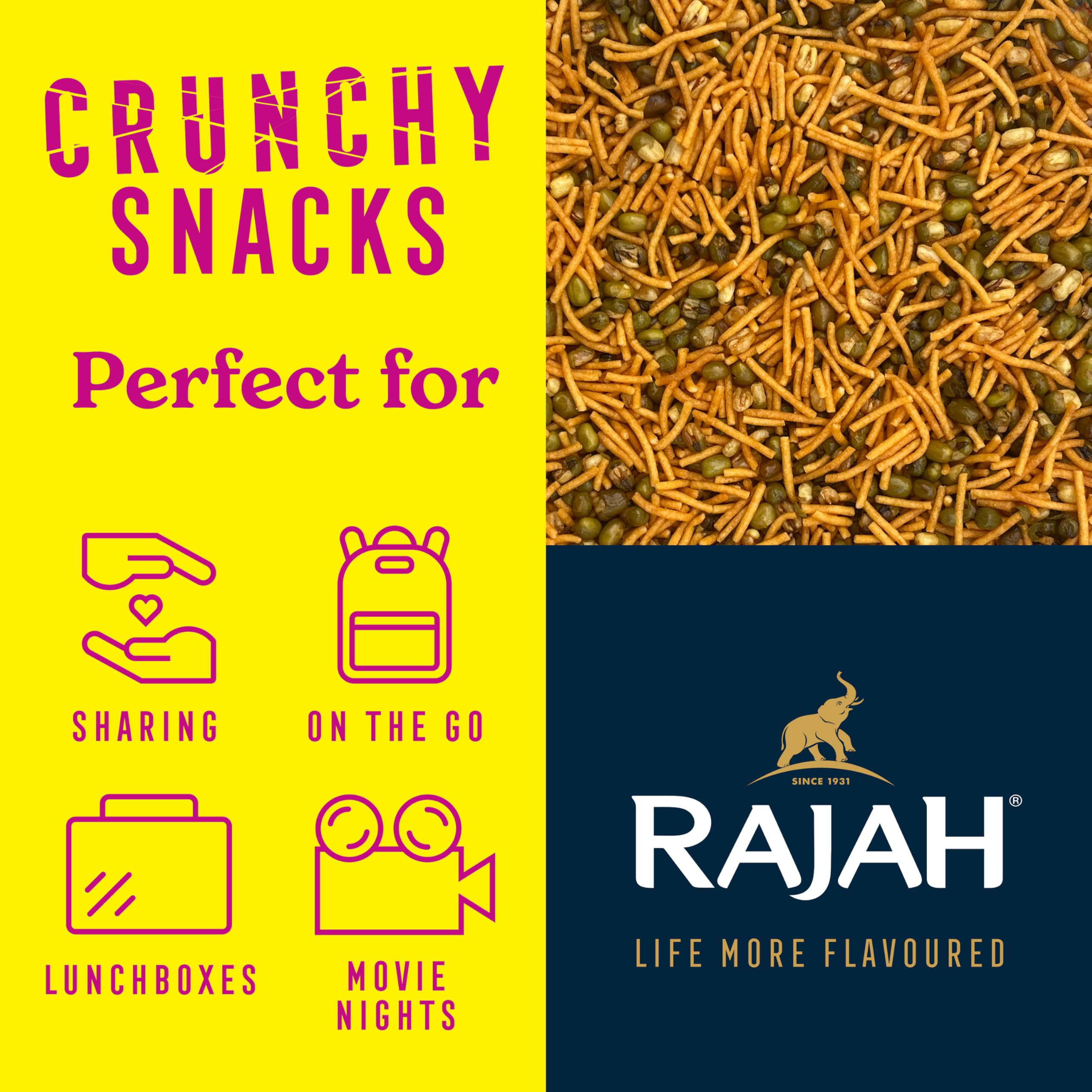 RAJAH TASTE OF HOME Sev and Moong Dal Mix - Authentic Taste | 200g Pack