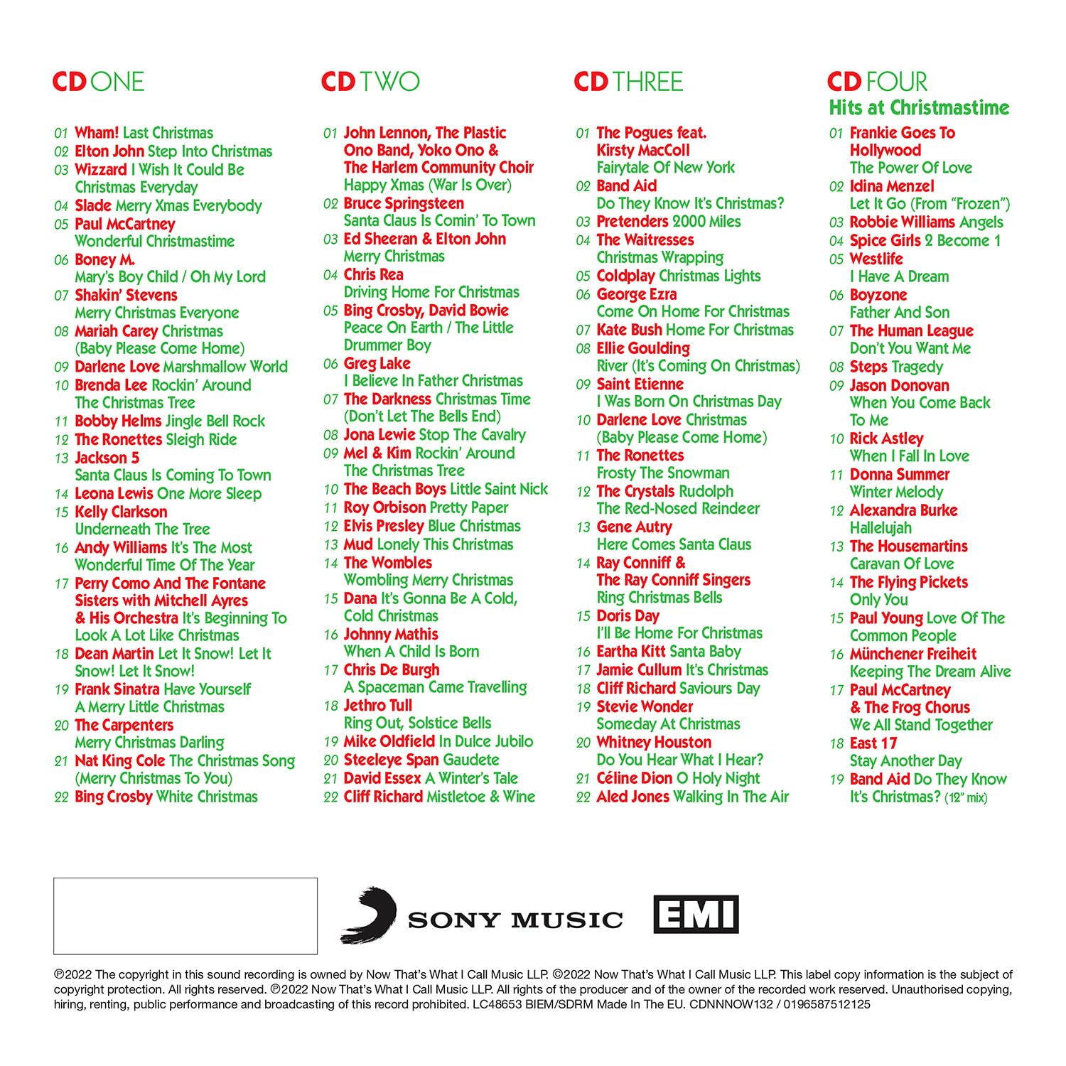 NOW That's What I Call Christmas2022 - Audio CD 1