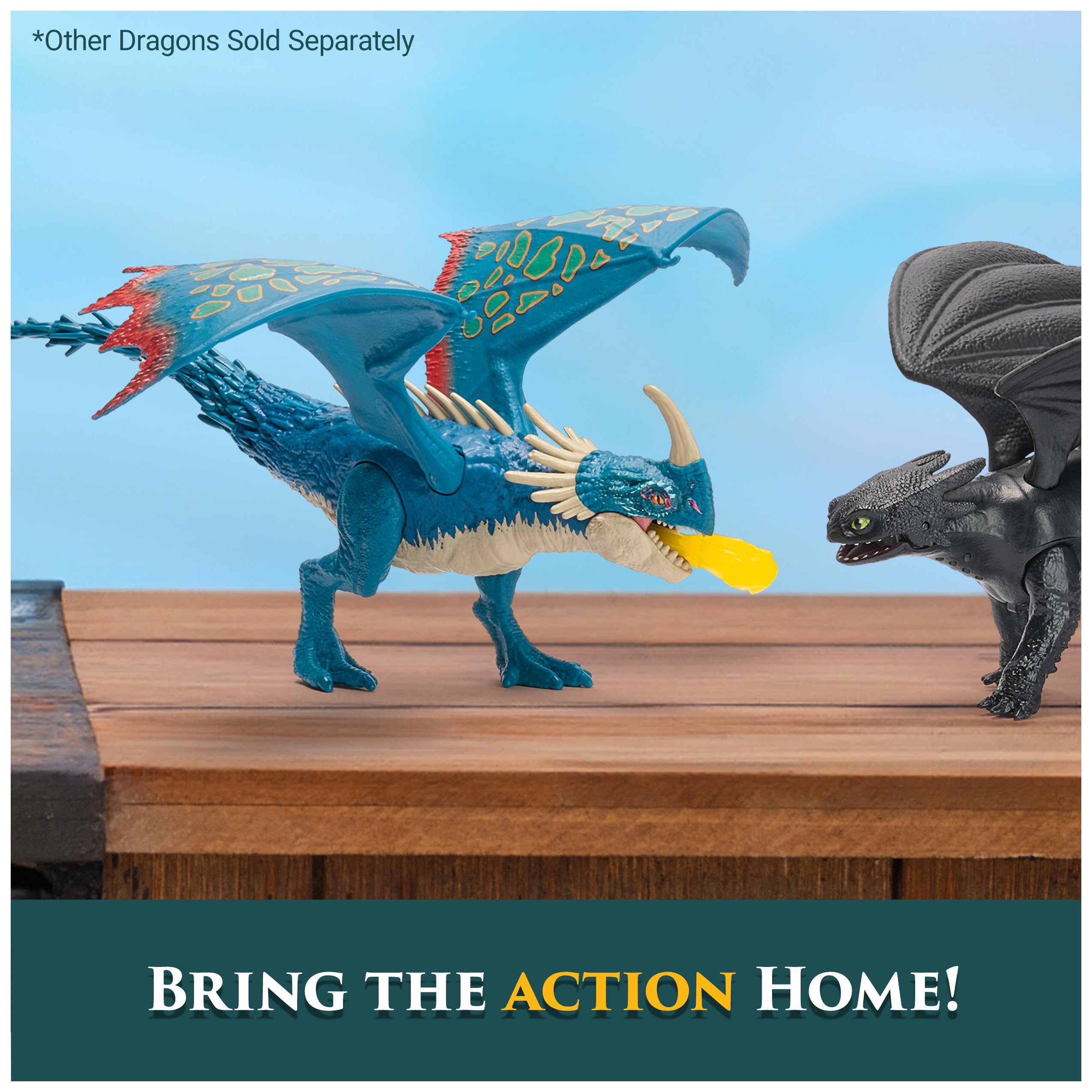 Dreamworks Dragons Battle Dragons Fire Blast Deadly Nadder - 10" Action Figure with Fire Projectile 4