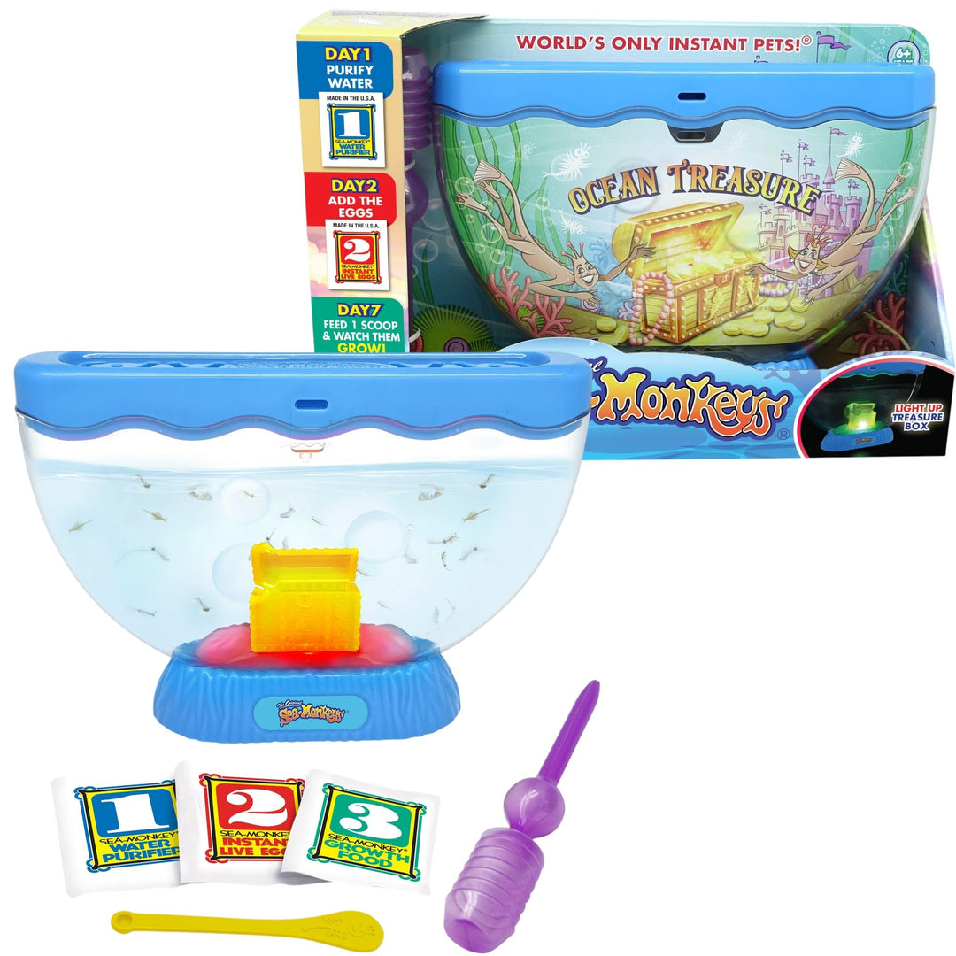 Sea Monkeys Ocean Treasure Aquarium - Educational Science Kit for Kids 6+