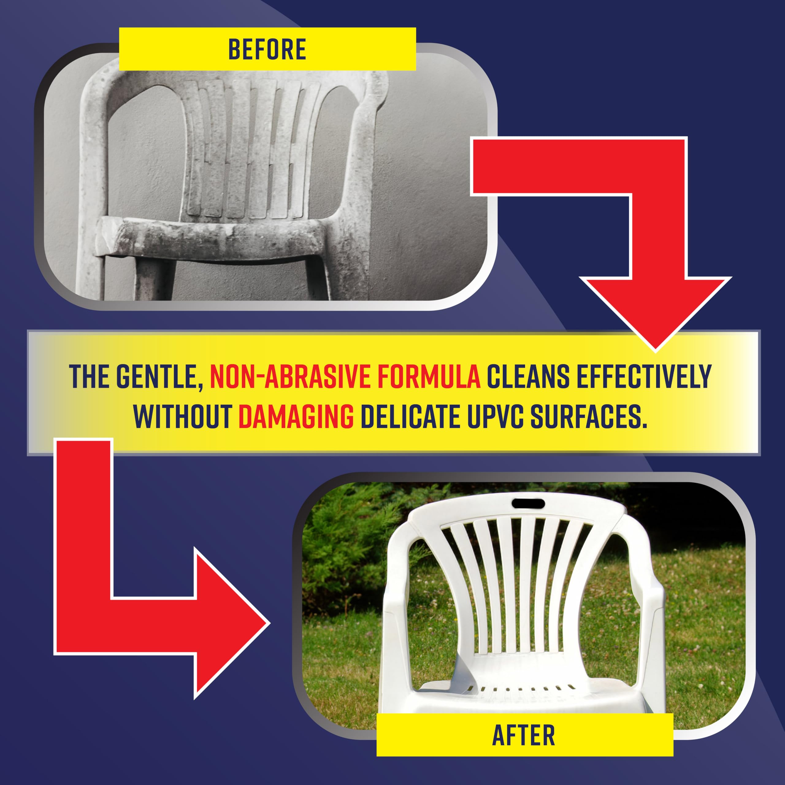 Garden Genie UPVC Furniture Cleaner - Powerful Stain Removal | Non-Abrasive | 500 ml 3