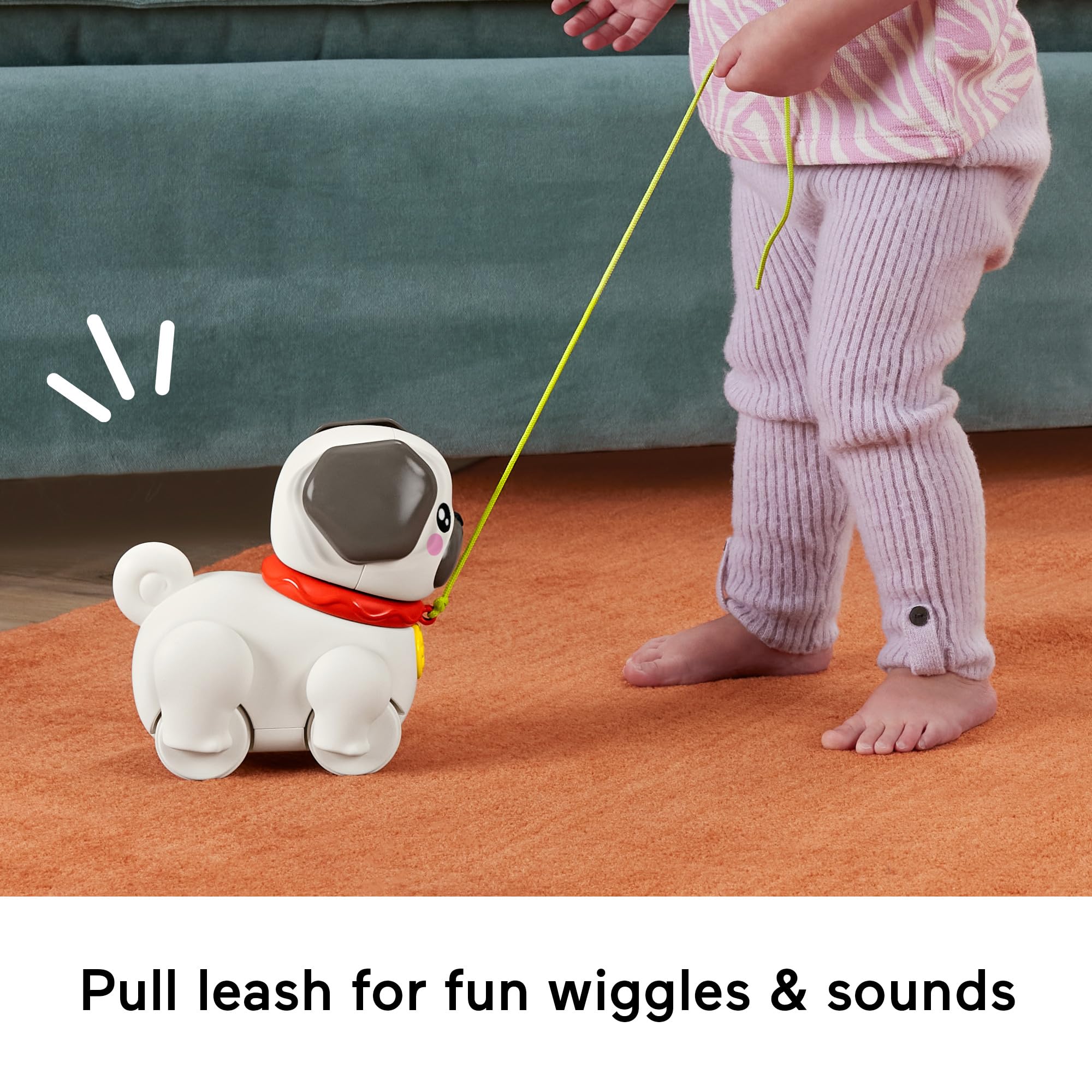 Fisher-Price FP Pets Walk-The-Pup-Pug Pull-Along Toy - Ages 12 Months+ 4