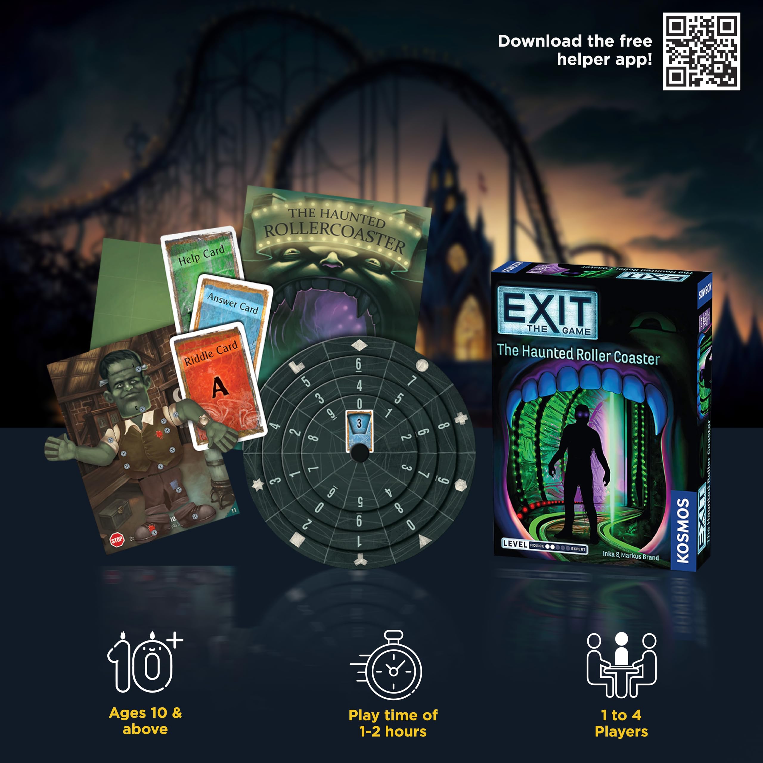 Thames & Kosmos EXIT: The Haunted Roller Coaster Escape Room Game | Level 2/5 | 1-4 Players | Ages 10+ 2
