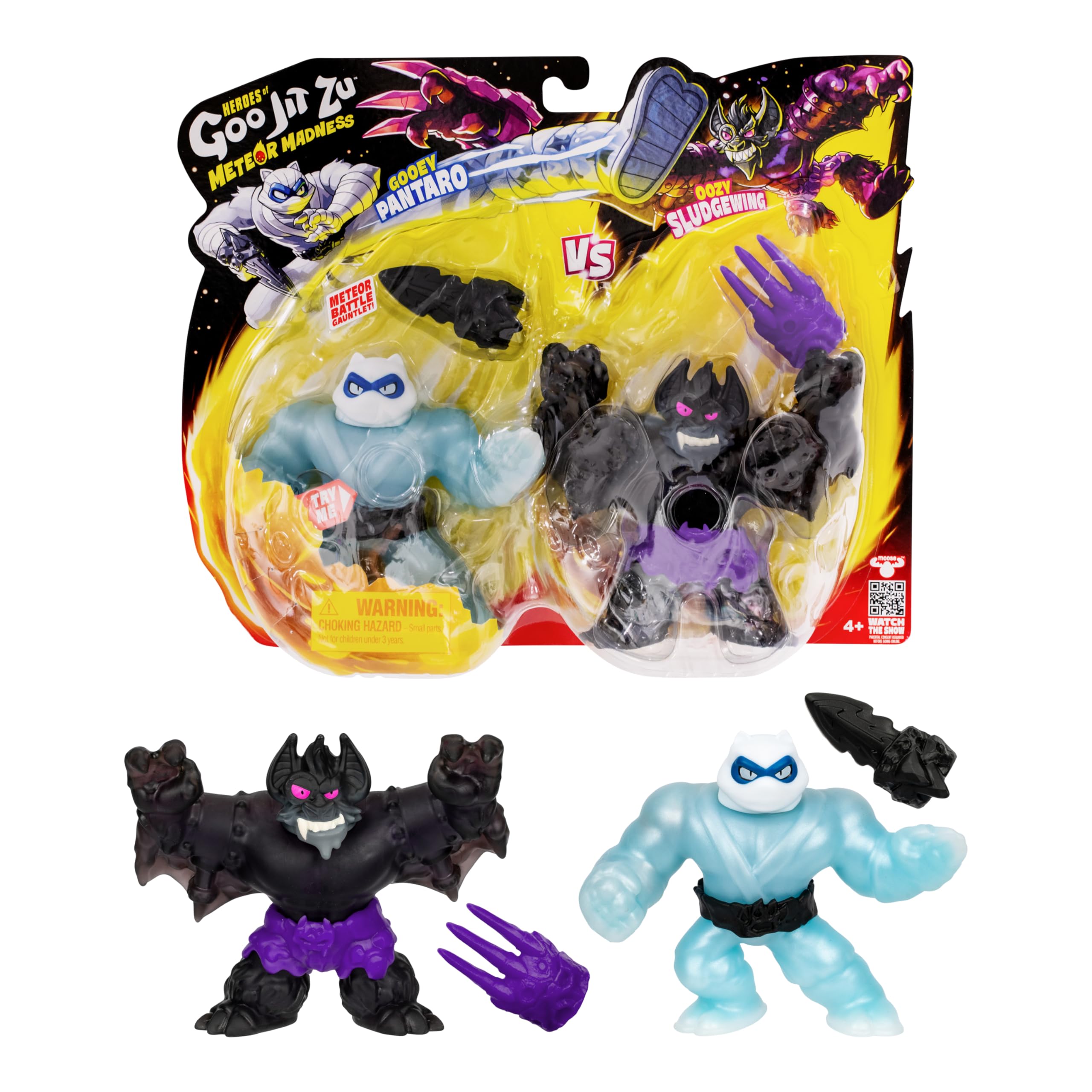 Heroes of Goo Jit Zu Meteor Madness Versus Pack - Pantaro vs Sludgewing | Stretches 3X Size 5