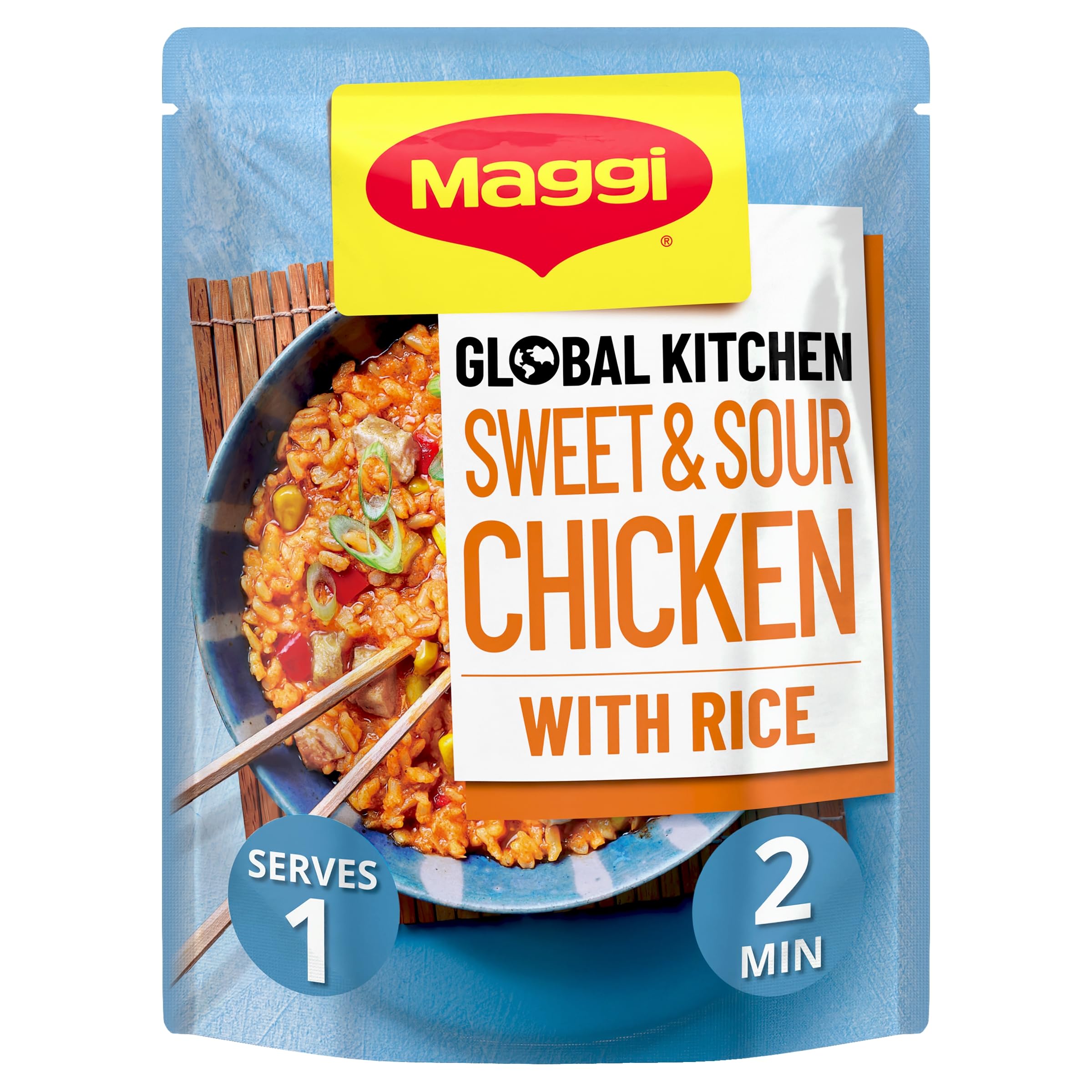 MAGGI Global Kitchen Sweet & Sour Chicken with Rice - Ready Meal, 260g 1