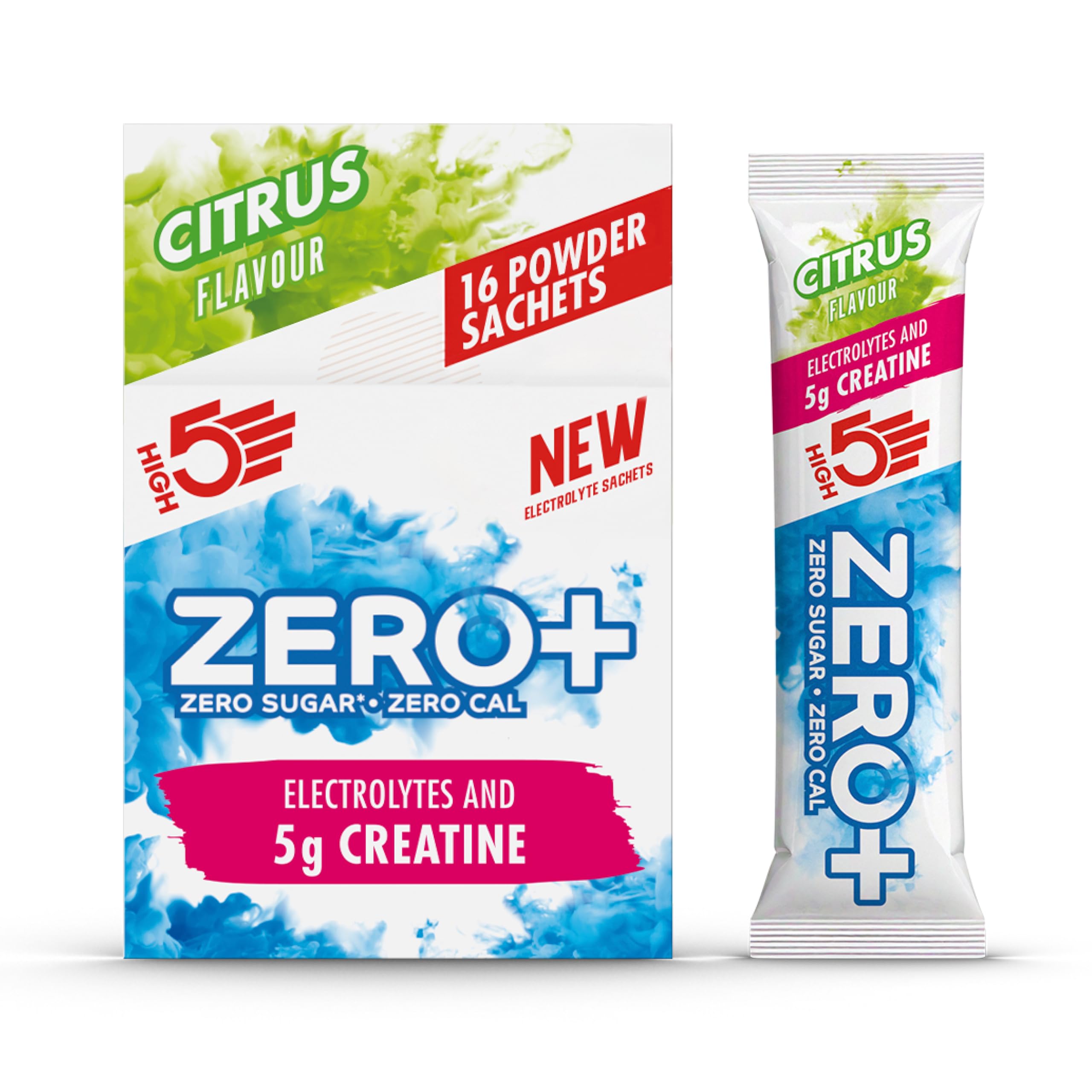 HIGH5 Zero+ Creatine & Electrolytes Hydration Sachets - Sugar Free | 16 x 11.5g Powder