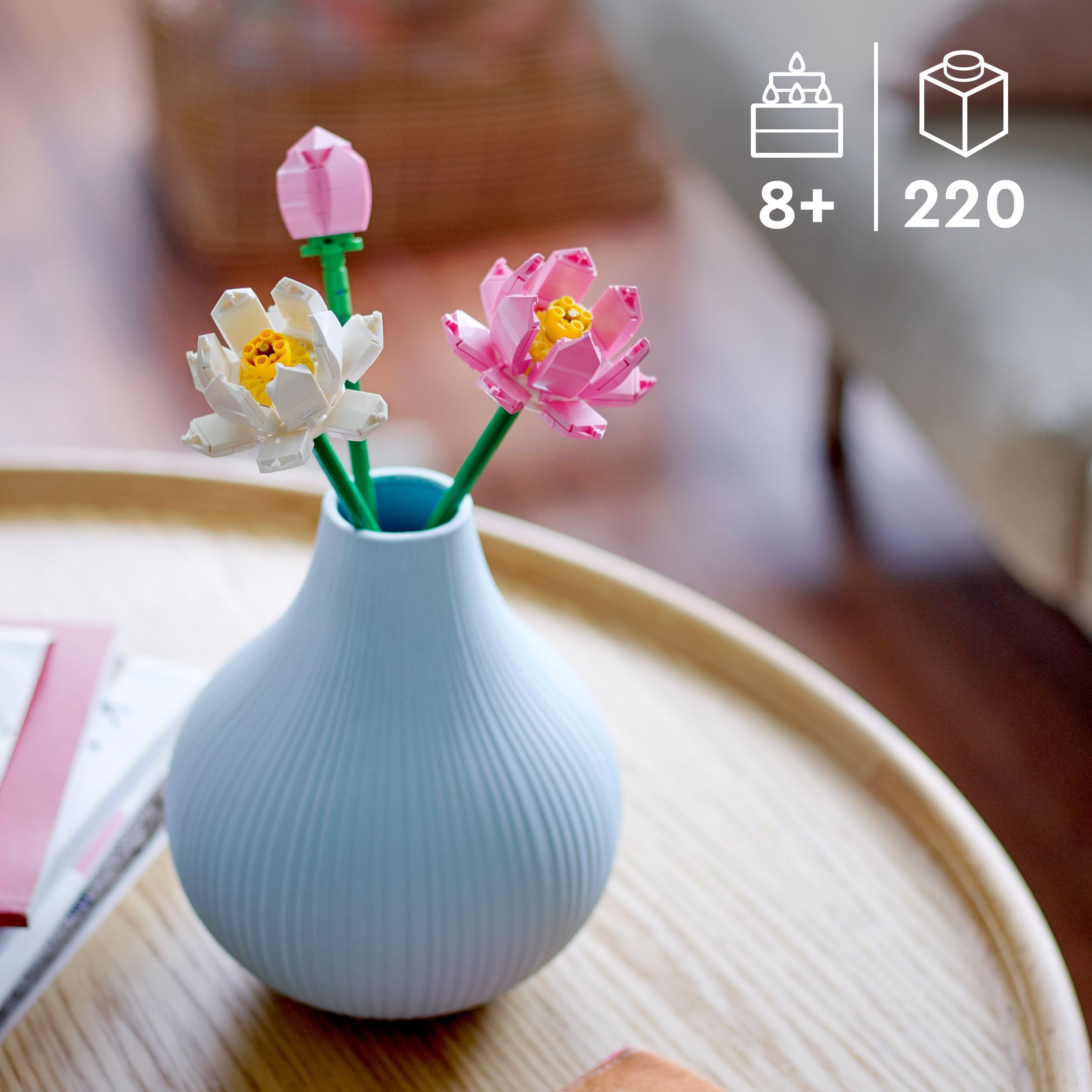LEGO Botanicals Lotus Flowers Building Set 40647 | 8+ Years | Pink & White Blooms | Desk Decor 2