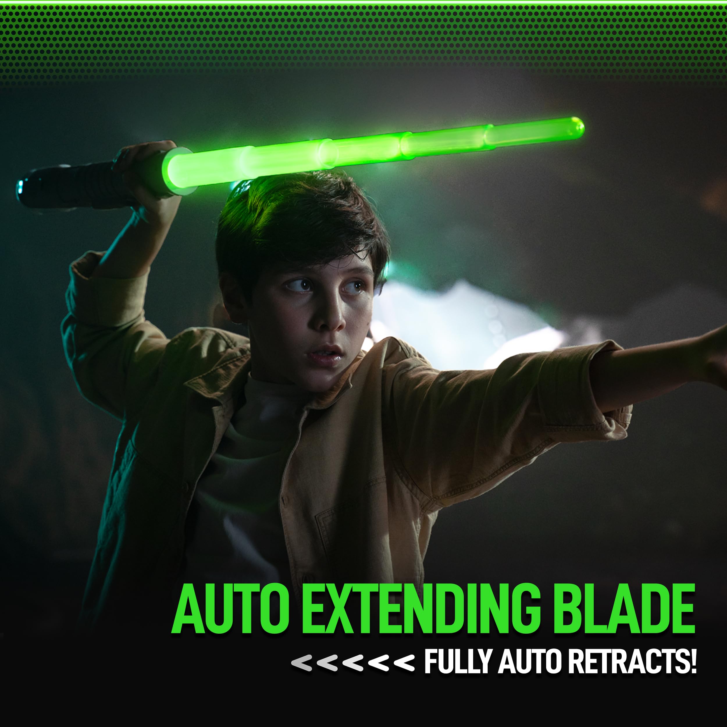 Power Saber Green Auto Extending LED Energy Blade | Motion SFX | Extends to 35''/90cm 5