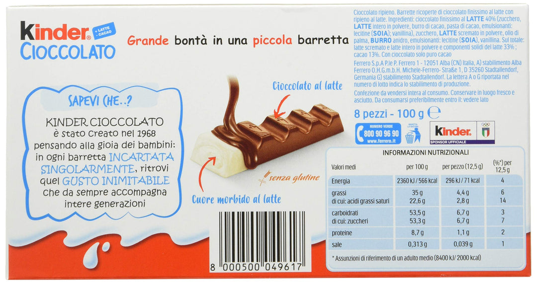 Kinder Chocolate Small Bars - Fine Milk Chocolate Bulk Gift Box