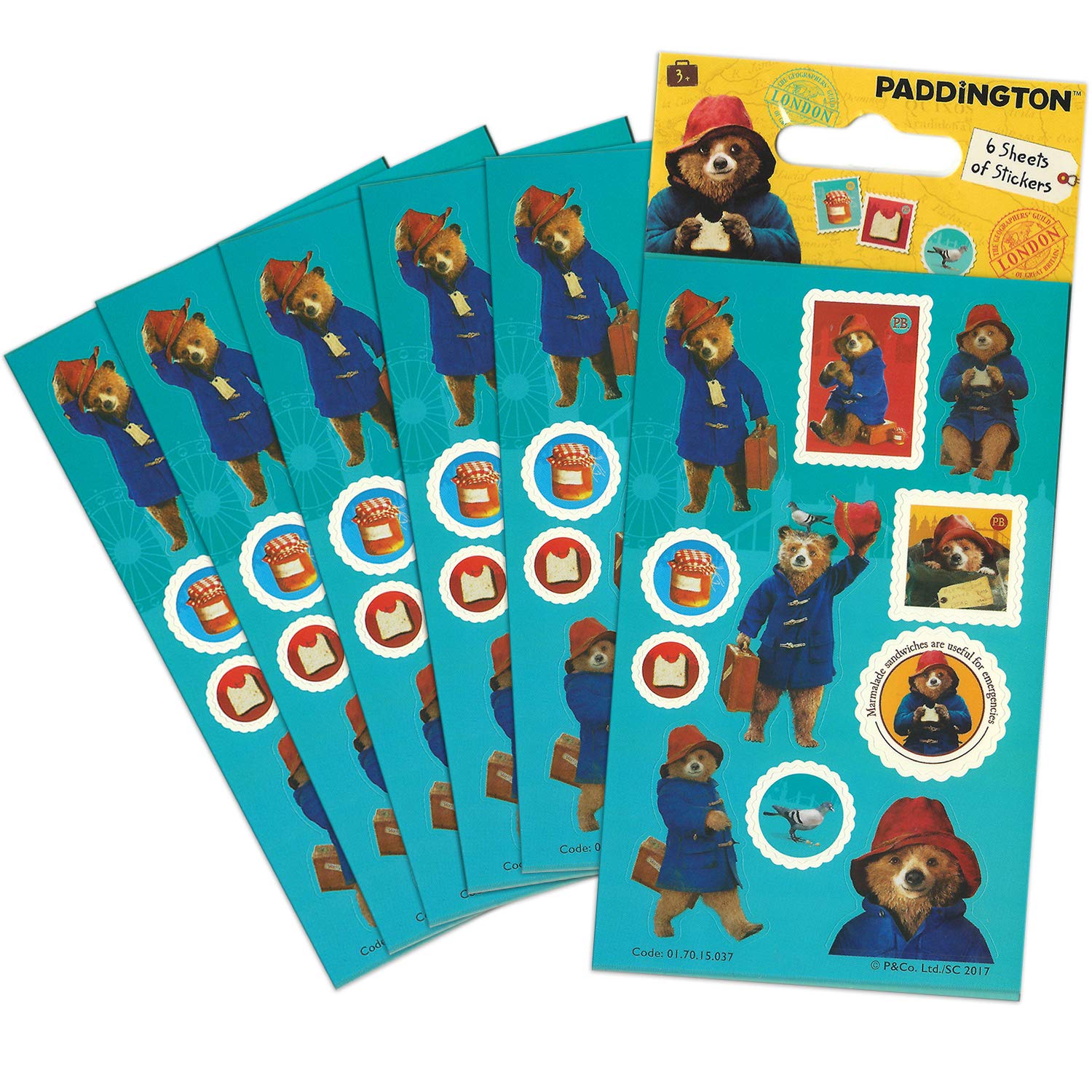 Paper Projects The Adventures of Paddington - Paddington Bear Party Bag Sticker Pack (6 Sheets) 1