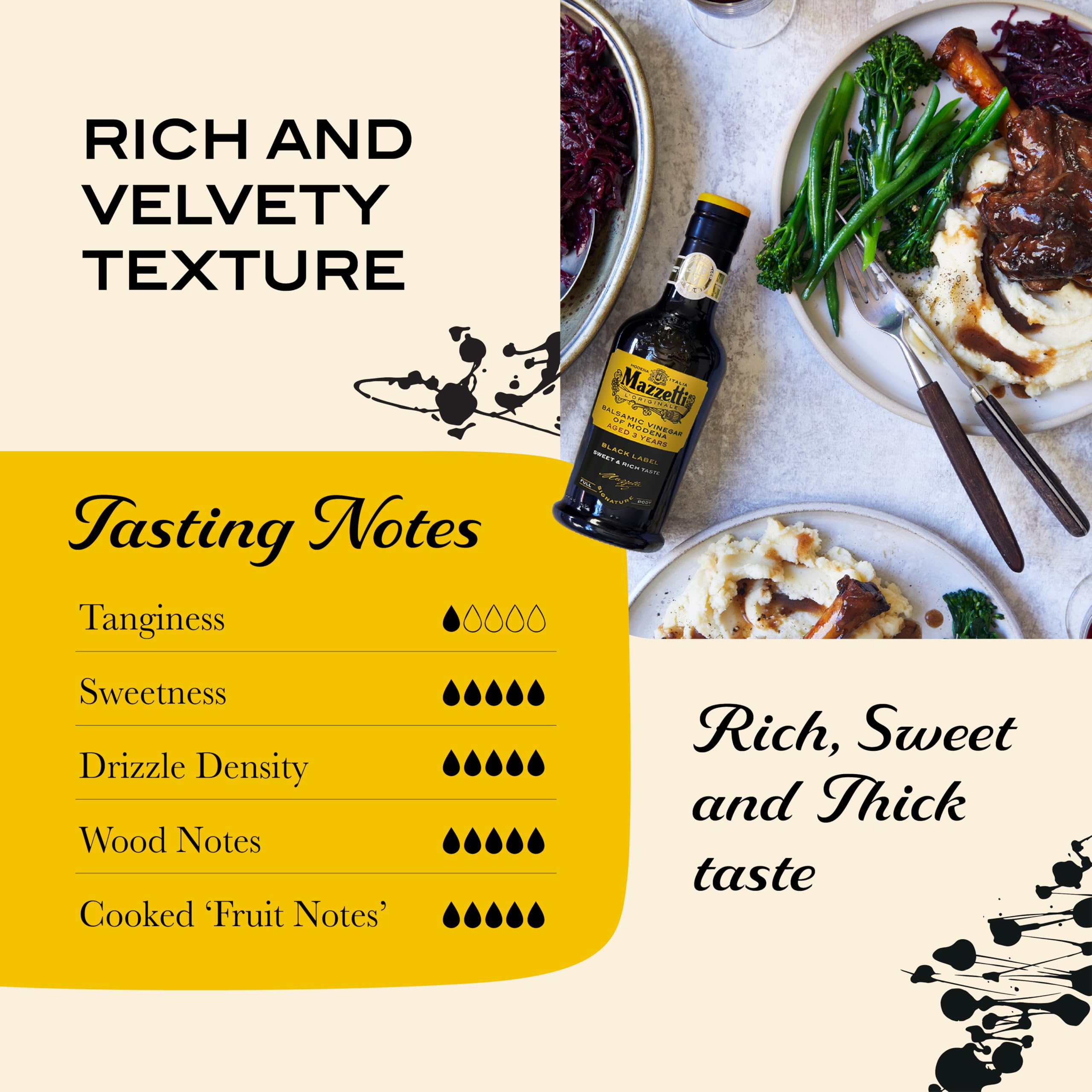 Mazzetti Aged Balsamic Vinegar of Modena - Sweet, Thick, Rich | 250ml 4