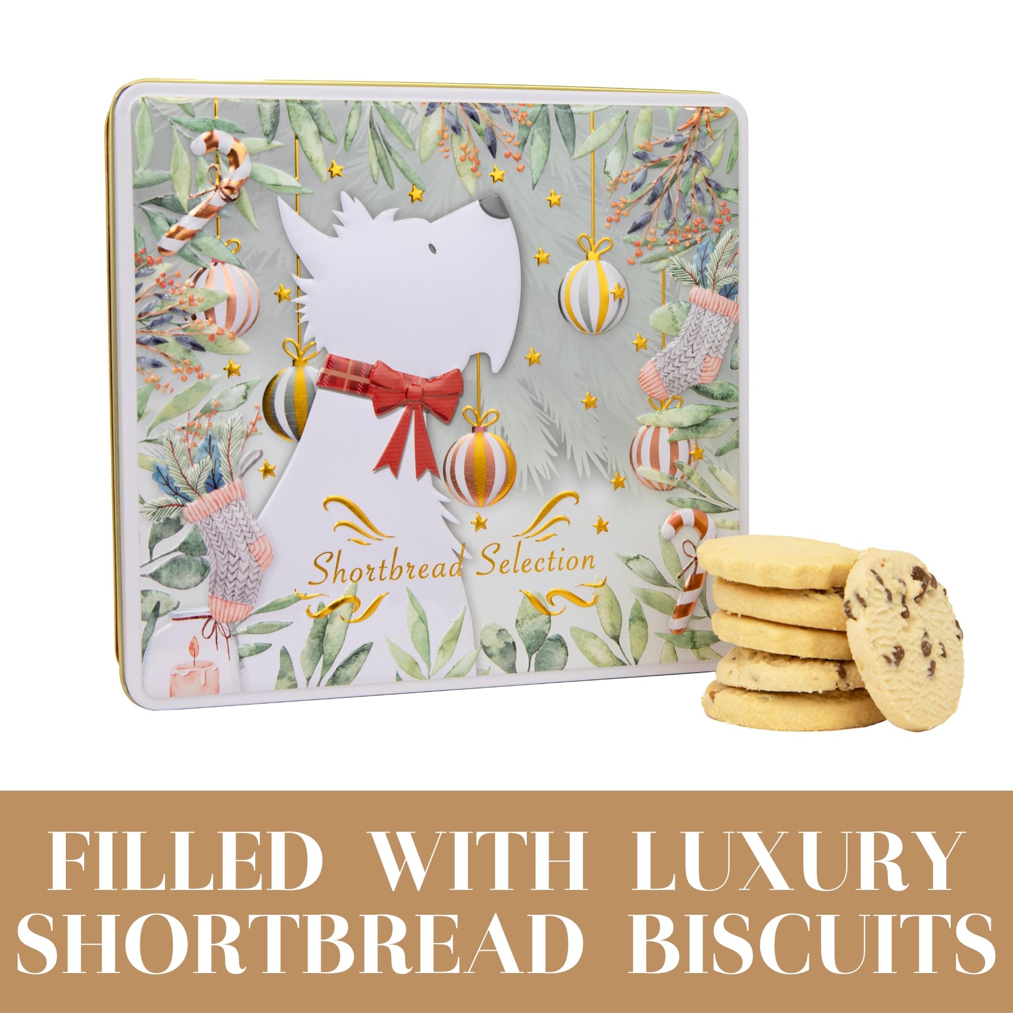 The Silver Crane Co. - Scottie Dog Biscuits Tin Traditional Scottish Shortbread Gift Set 4