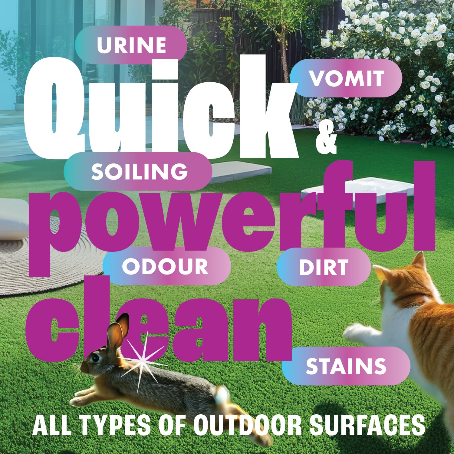 Dirtbusters Pet Pro Artificial Grass Cleaner - 3-in-1 Formula, Fresh Cut Grass Scent | 1 Litre Concentrate 4