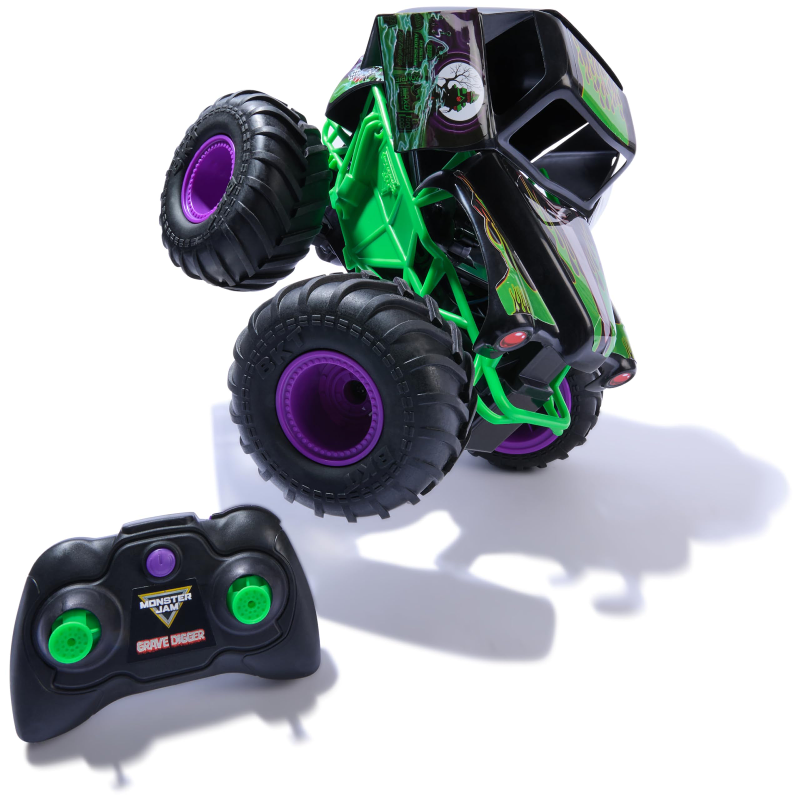Smash & Bash Grave Digger Remote Control Monster Truck - 1:15 Scale RC Vehicle for Kids 4-14 2