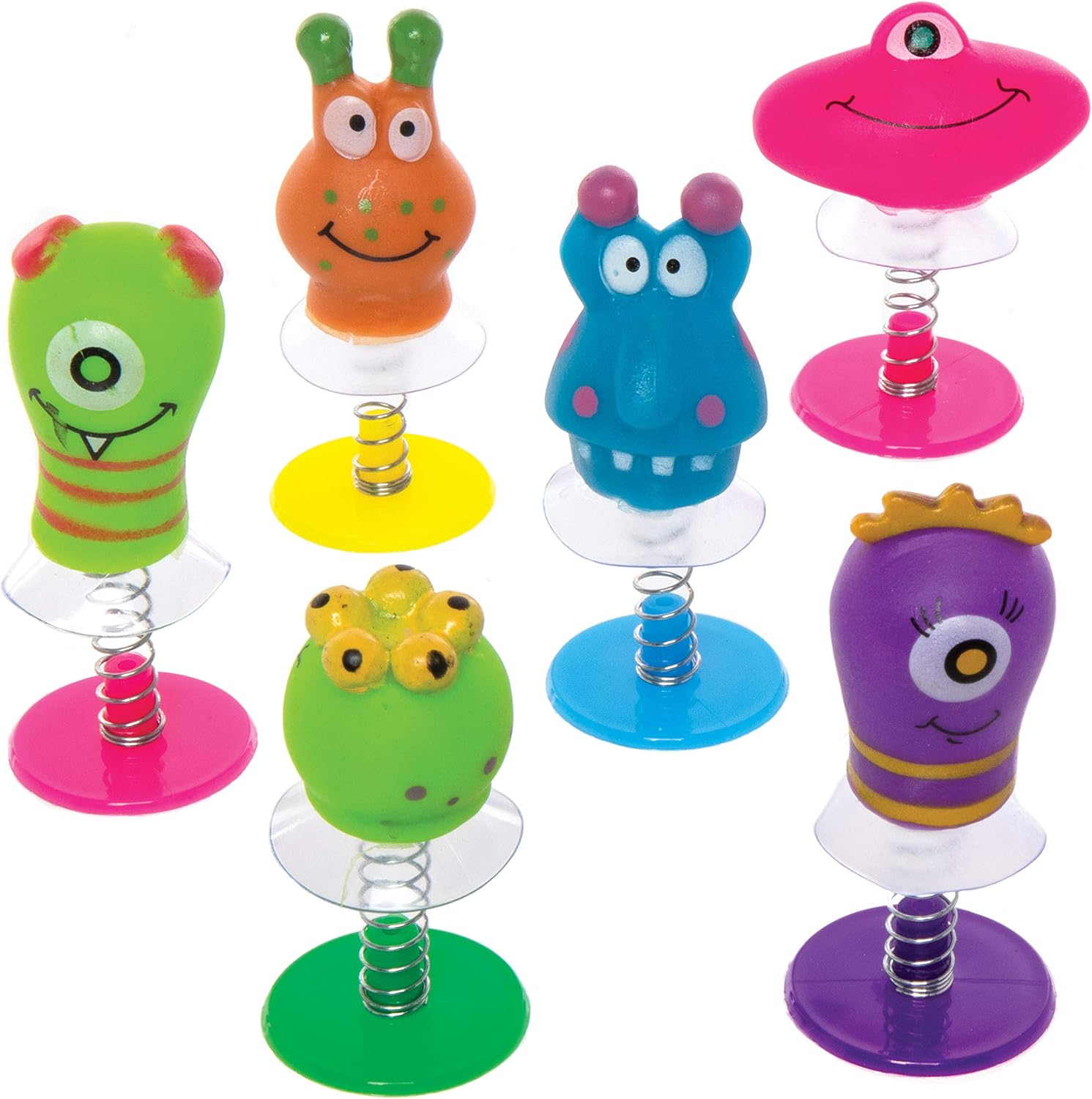 Baker Ross Monster Jump Poppers - Assorted Jumping Toys for Kids, Pack of 6 1