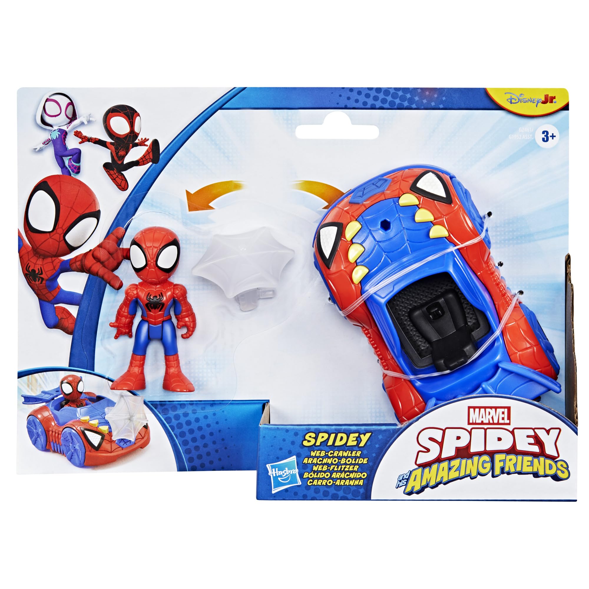 Marvel Spidey and His Amazing Friends Spidey Web Crawler Toy Car with 7.6-cm Figure | Ages 3+ | Plastic 2