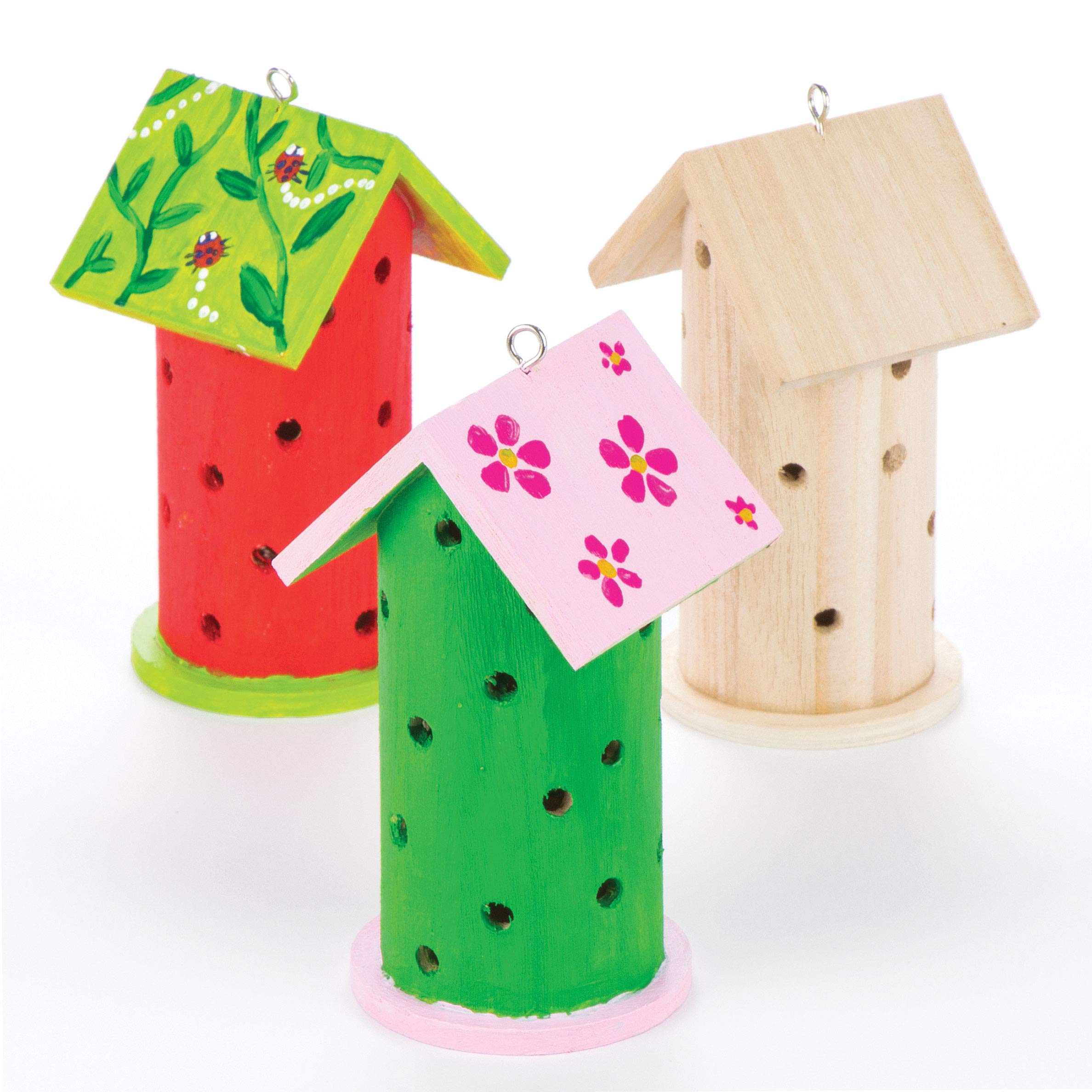 Baker Ross AV954 Wooden Ladybird House Craft Kit - Pack of 2 | 13cm x 7cm | Wood 1