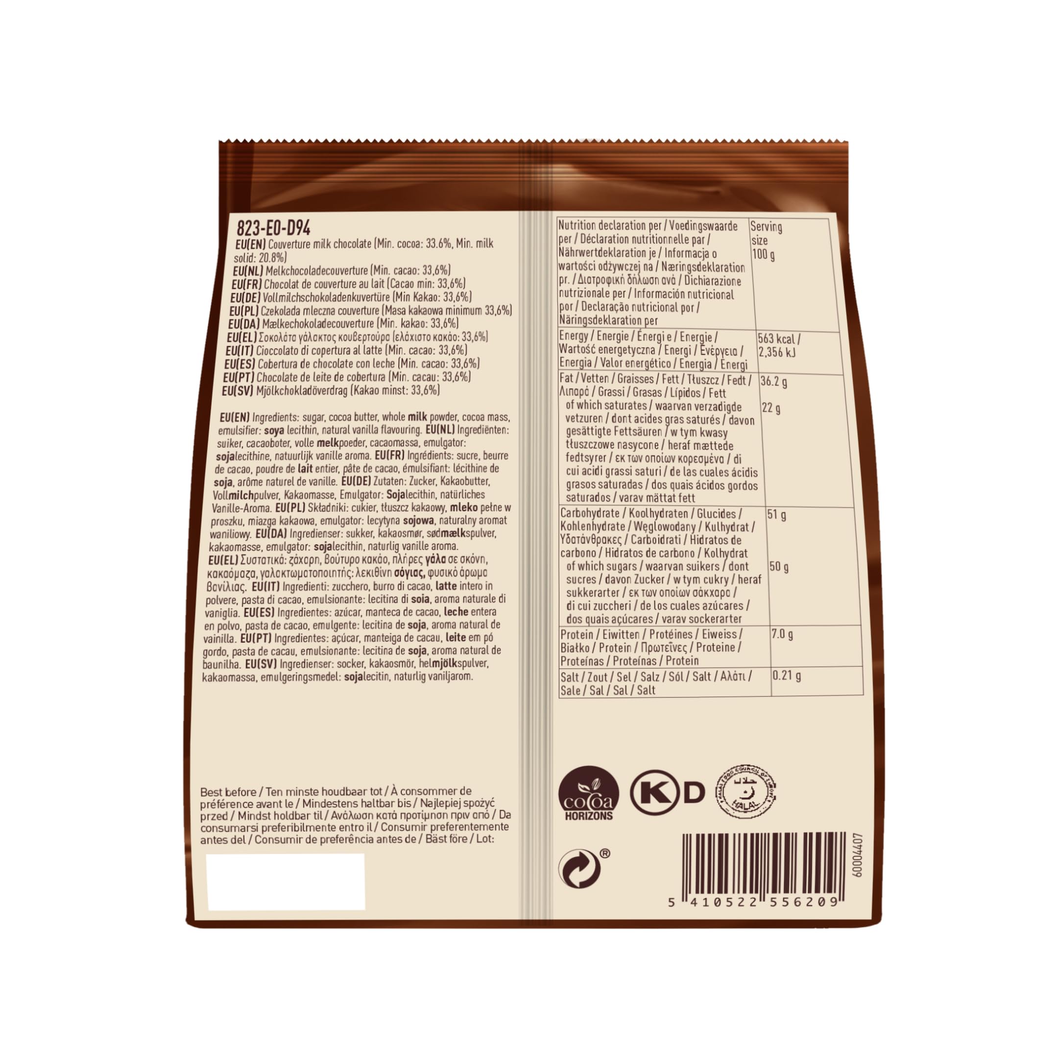 Callebaut Finest Belgian Milk Chocolate 823 Callets, 400 g 5