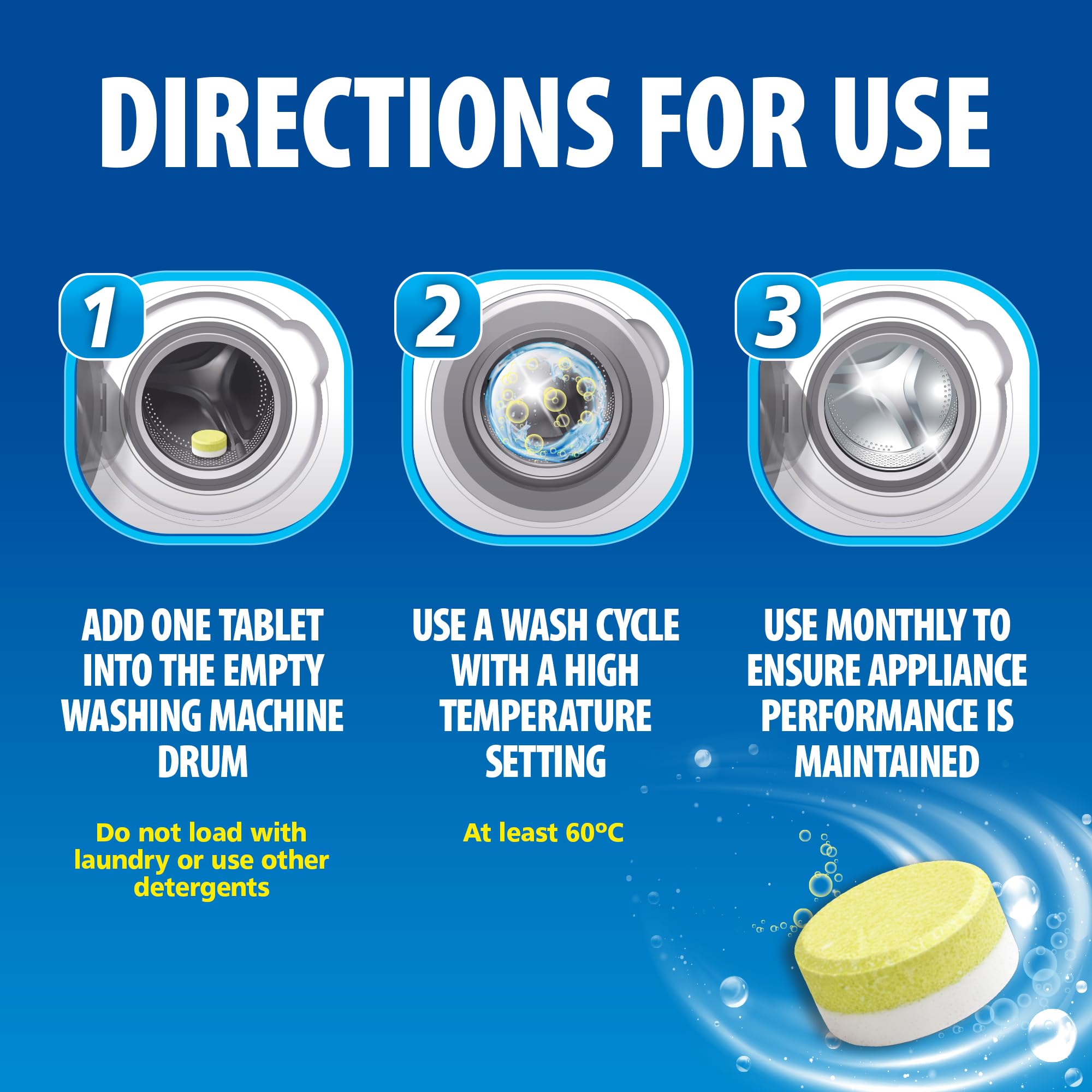Elbow Grease Washing Machine Cleaner Tablets - Cleans Odors, Limescale & Build-up | 6 Tablets 7