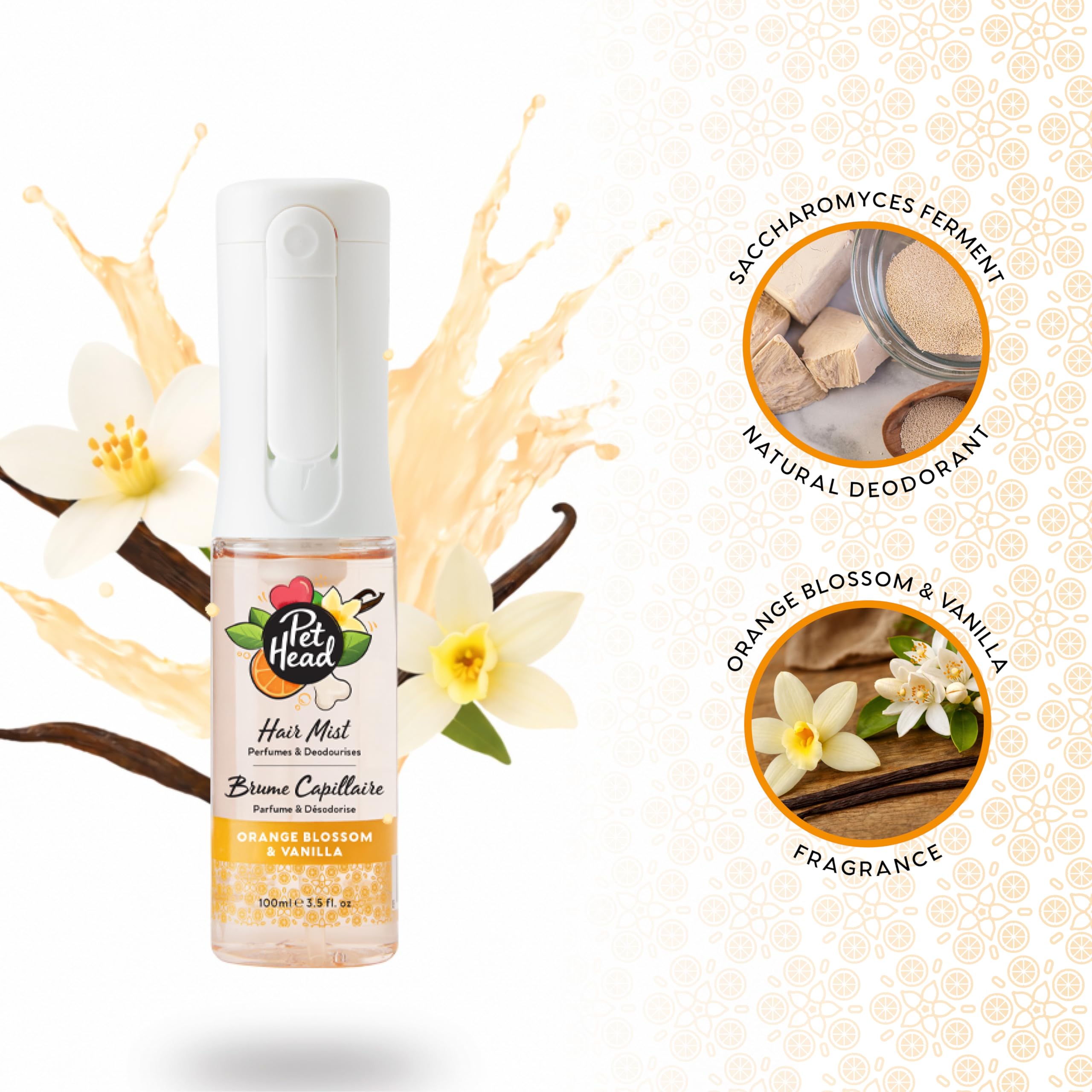 Pet Head Orange Blossom & Vanilla Hair Mist - 100 ml | Alcohol-Free | Deodorises & Refreshes 3