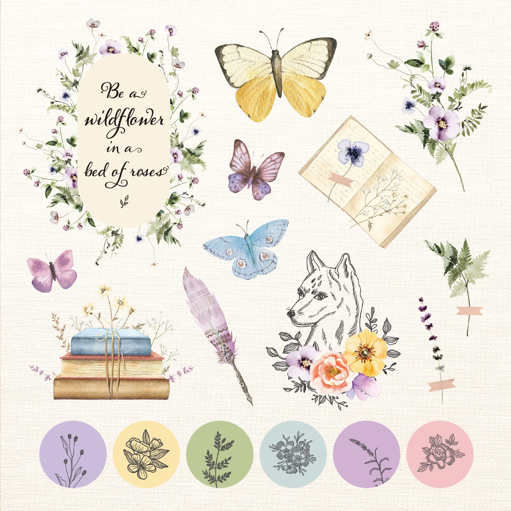 Peter Pauper Press Boho Dreams Sticker Book - Floral, Animal, Decorative Themes | 750 Stickers | Multi-color 8