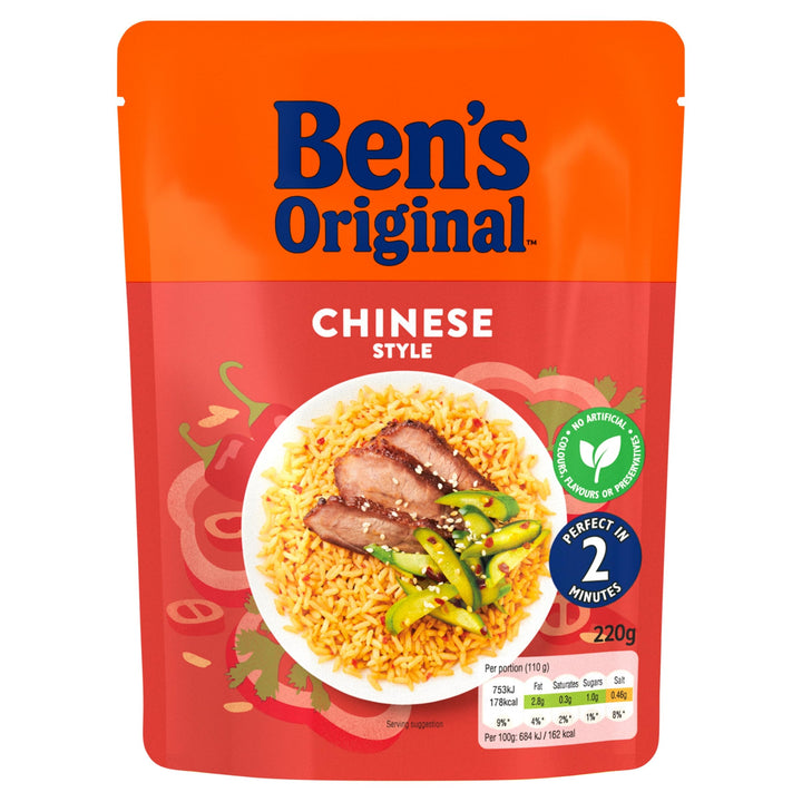 Ben's Original Chinese Style Microwave Rice Pouch 220g - Serves 2
