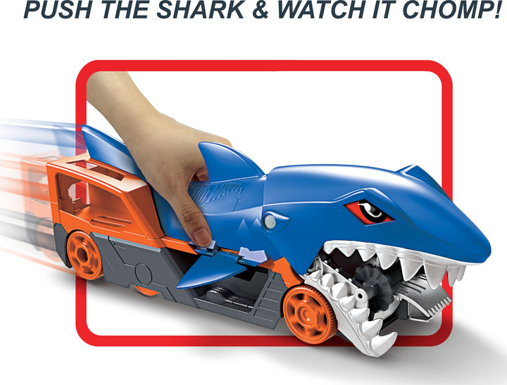 Hot Wheels Shark Chomp Transporter Playset & Diecast Car - Vehicle Toy for Kids 4+