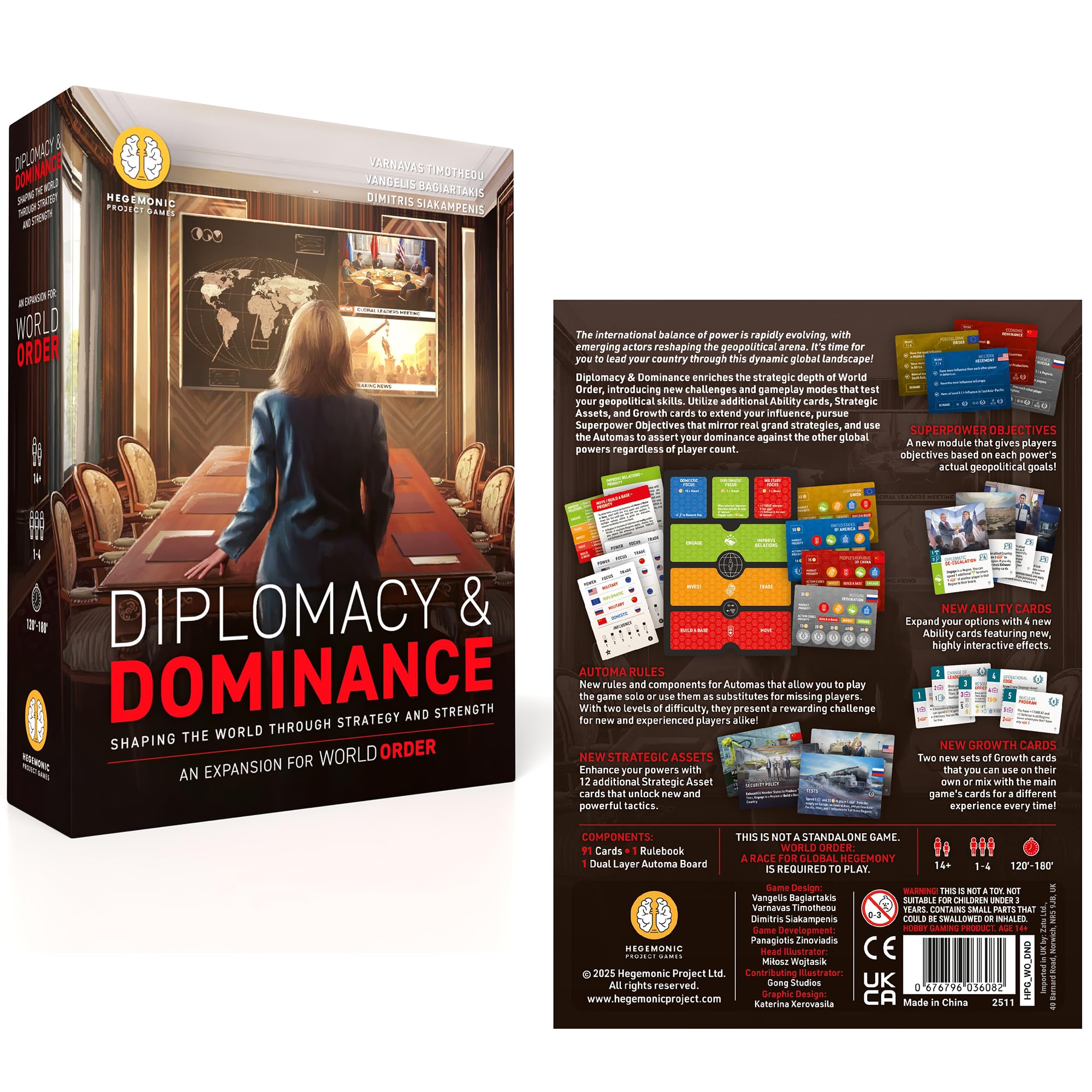 Hegemonic World Order: Diplomacy & Dominance Expansion - Strategy Board Game | 1-4 Players | Ages 14+ 6