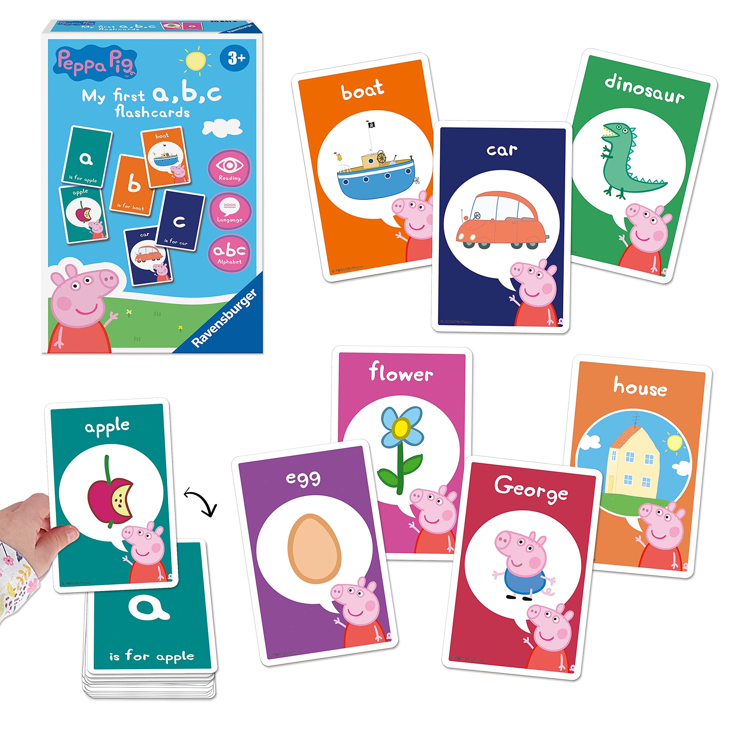 Ravensburger Peppa Pig My First Flash Card Game for Kids Age 4+ | 26 Cards | Multi-coloured