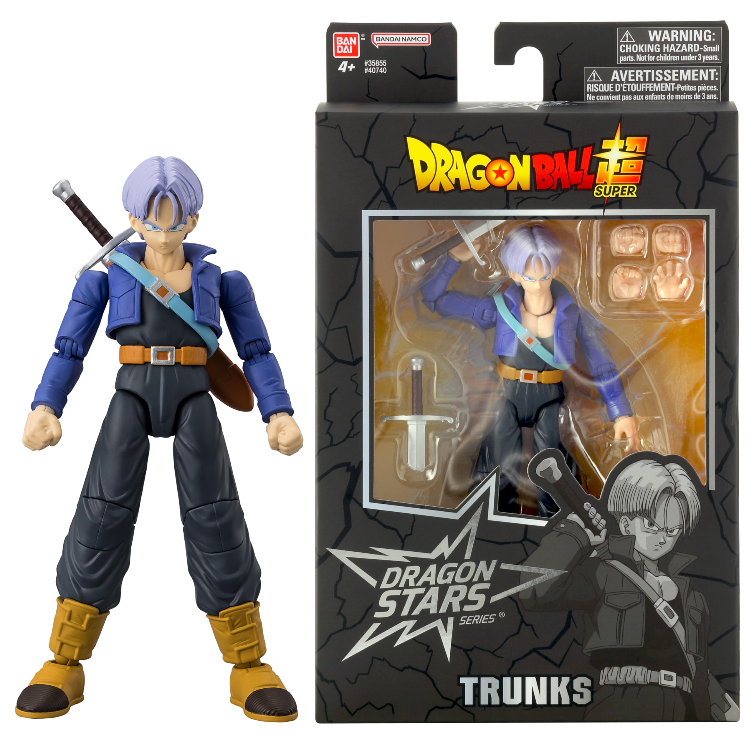 BANDAI Dragon Stars Trunks Action Figure - 17cm Articulated | Dragon Ball Z | Ages 4+