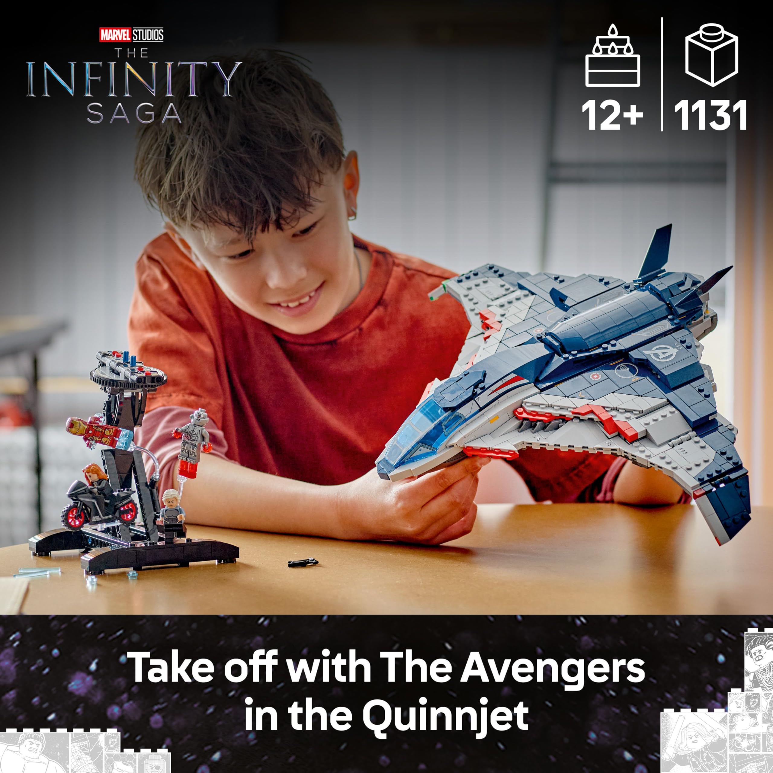 LEGO Marvel 76325 Avengers: Age of Ultron Quinjet Building Set | Ages 12+ | 5 Minifigures 2