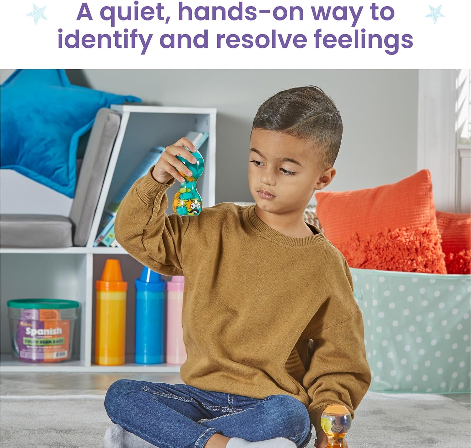 Learning Resources Express Your Feelings Sensory Bottles - Calm & Overwhelmed, Ages 3-7 6