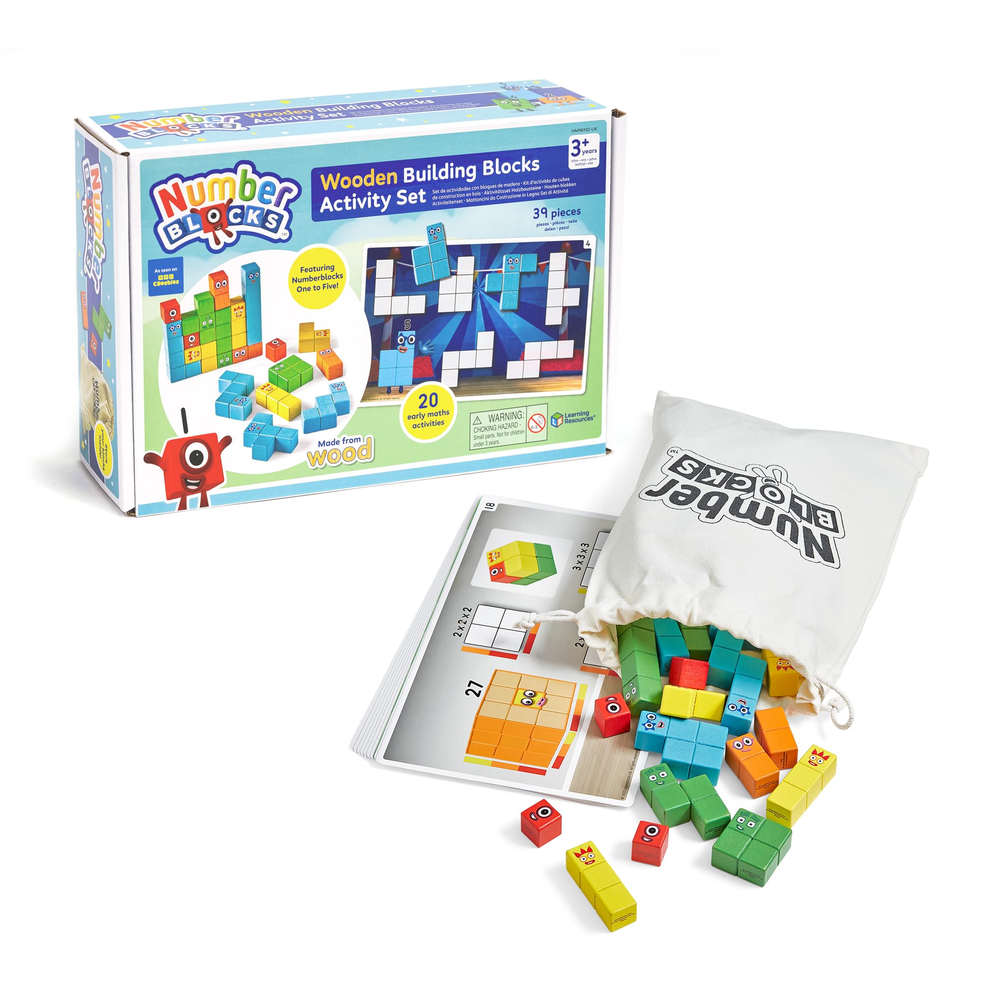 Learning Resources Numberblocks Wooden Building Blocks Activity Set - Educational Building Toy for Ages 4-8 1