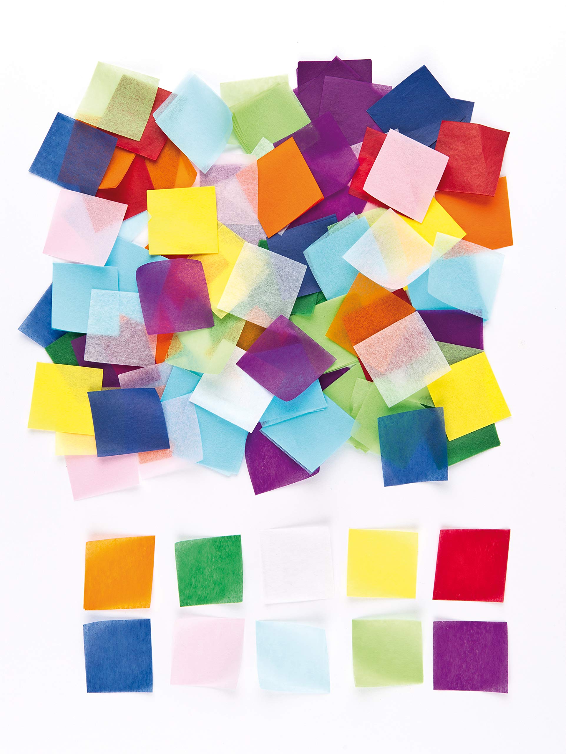 Baker Ross EV2752 Mini Rainbow Tissue Paper Squares - 4000 Pack | 38mm x 38mm 1