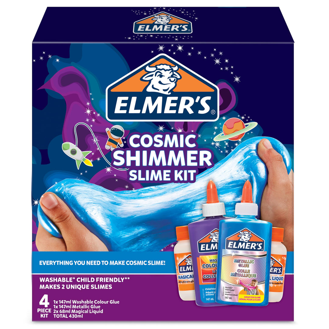 Elmer's Cosmic Shimmer Slime Kit - Metallic Blue & Purple Glue with Magical Liquid Activator