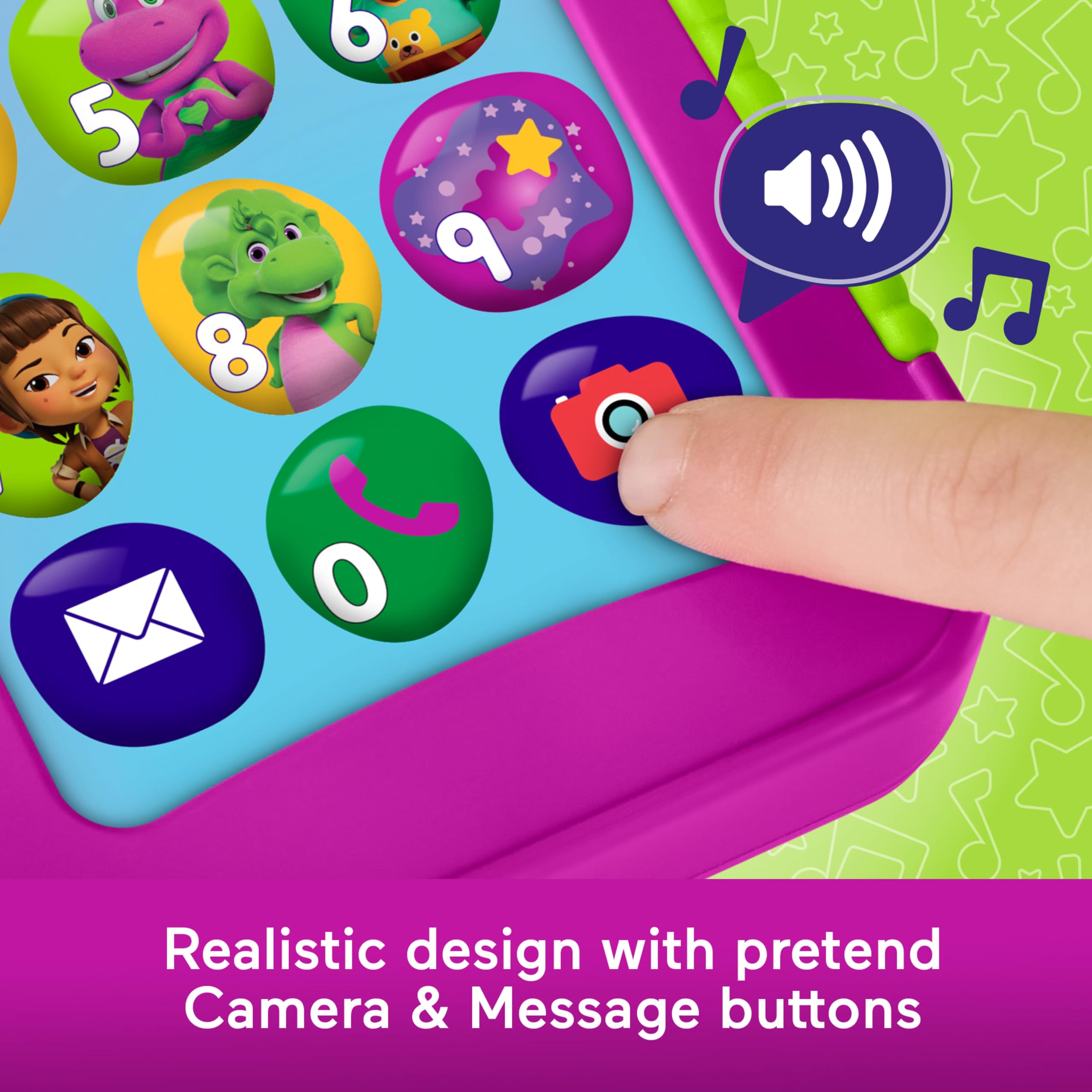 Barney's World Hey Phone - Music, Lights & Phrases | Ages 2+ | Multicolor 4