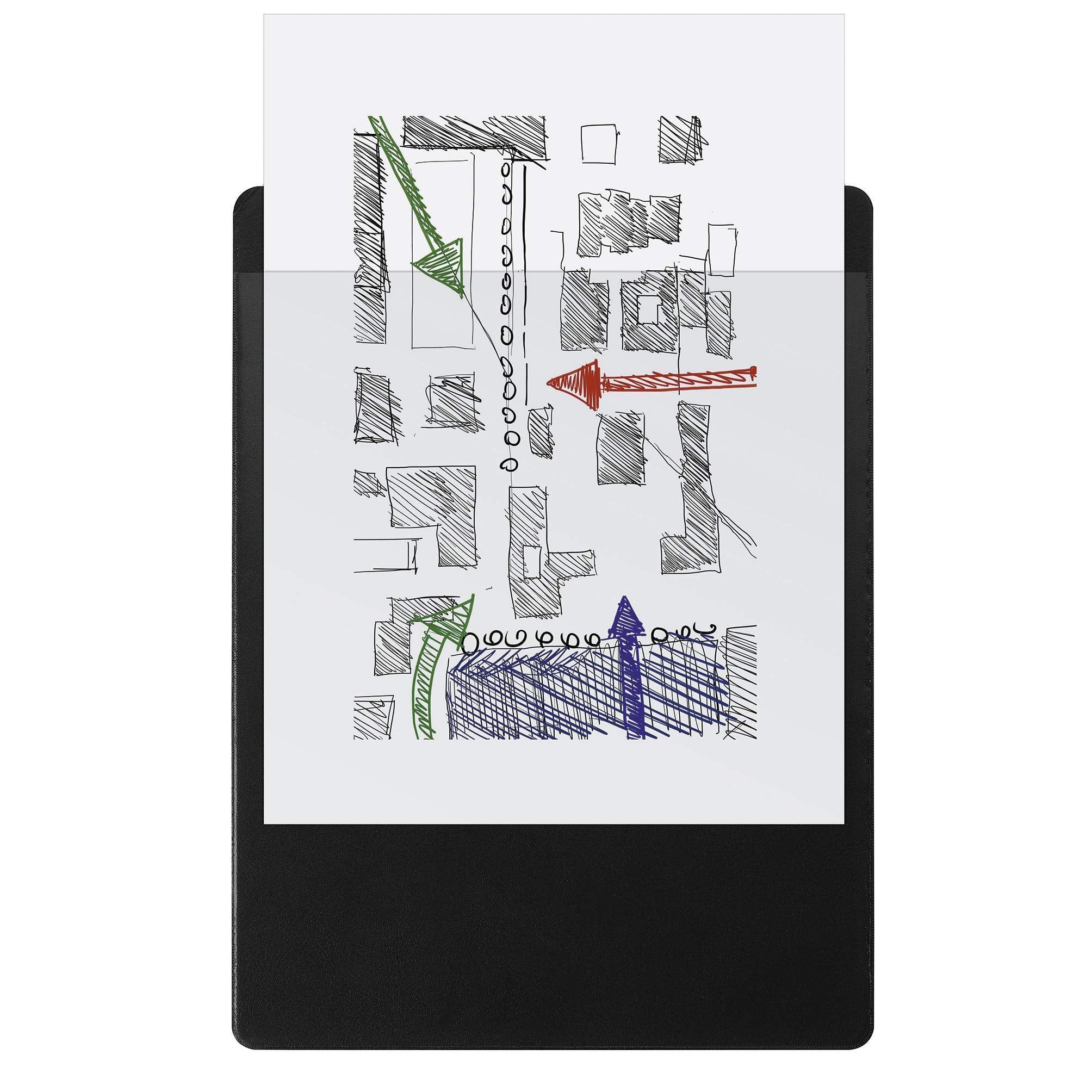 Exacompta Clipboard with Pocket - Black Balacron for A4 Documents | 23x32cm 2