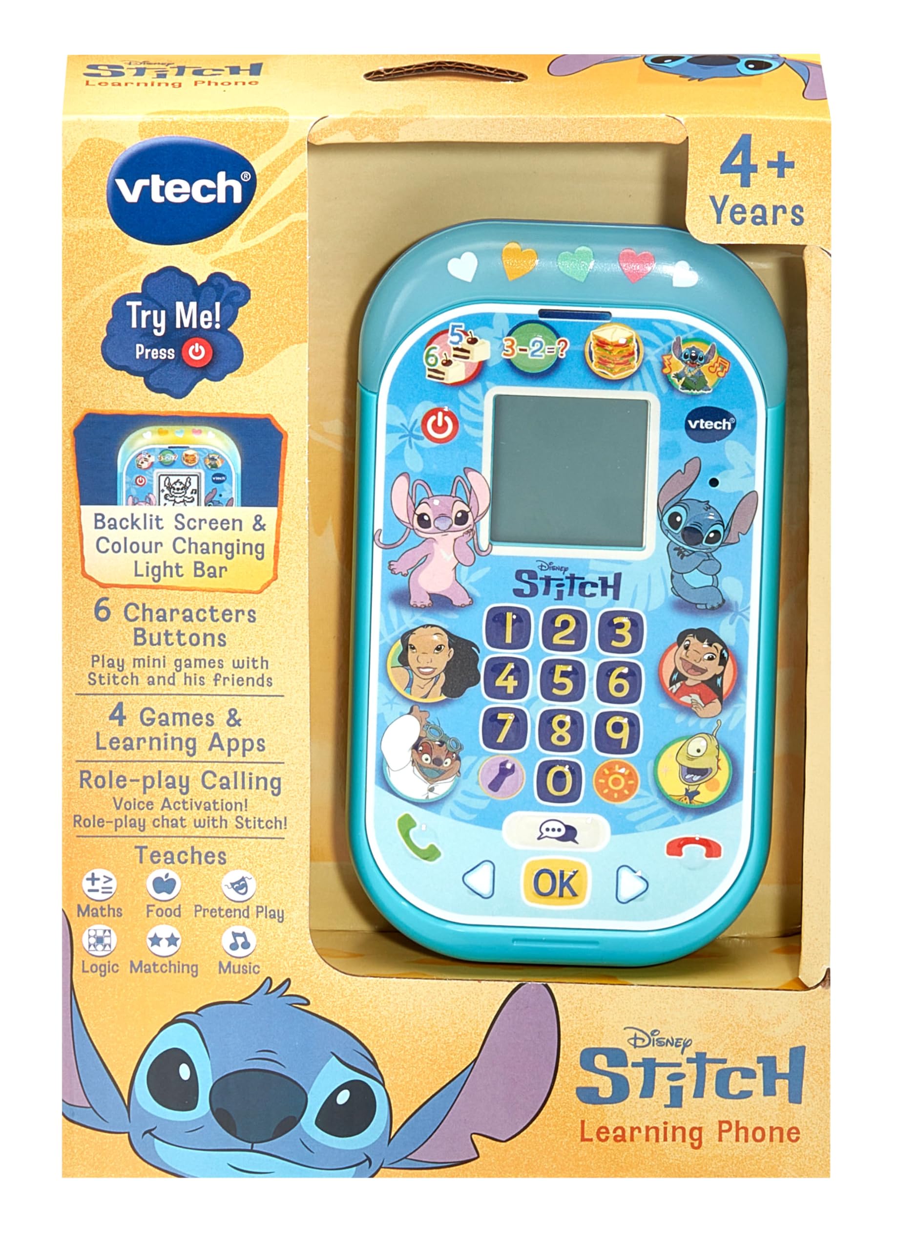 VTech Stitch Learning Phone - Interactive Educational Toy for Ages 4+ 3