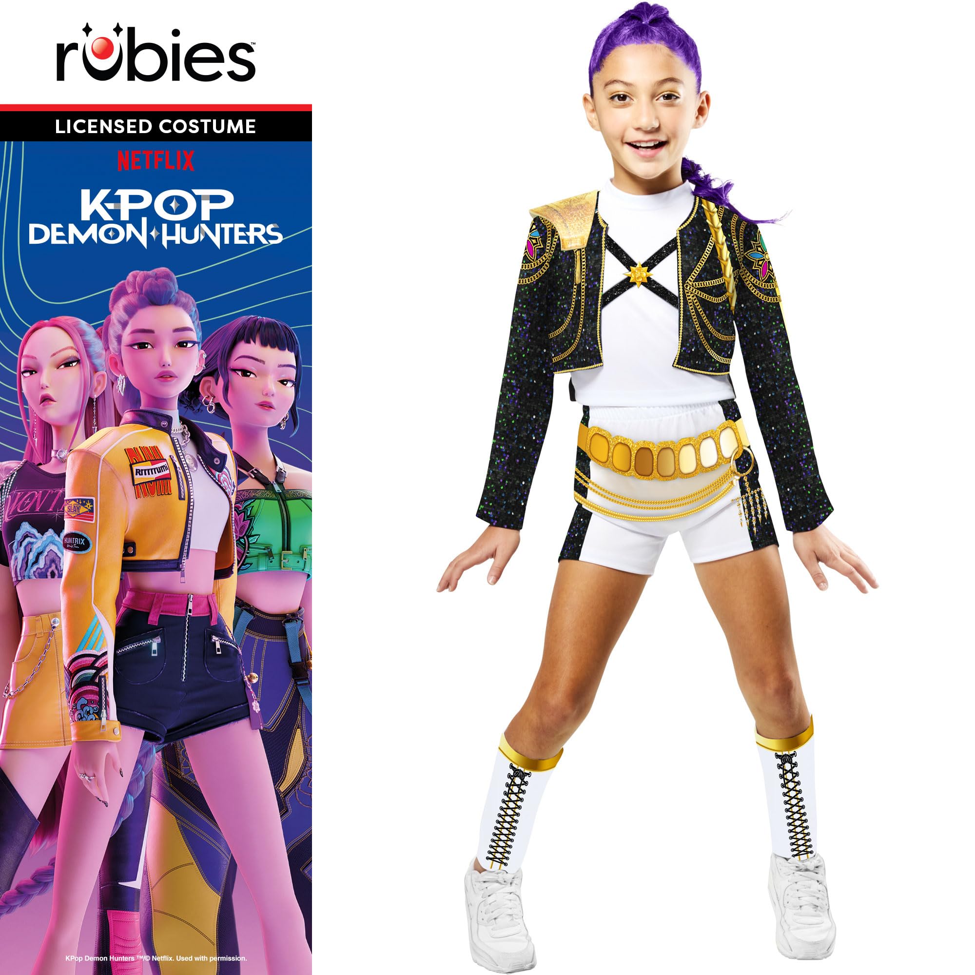 Rubies K-Pop Demon Hunters Rumi Golden Child Costume - Girls 9-10 Years 5