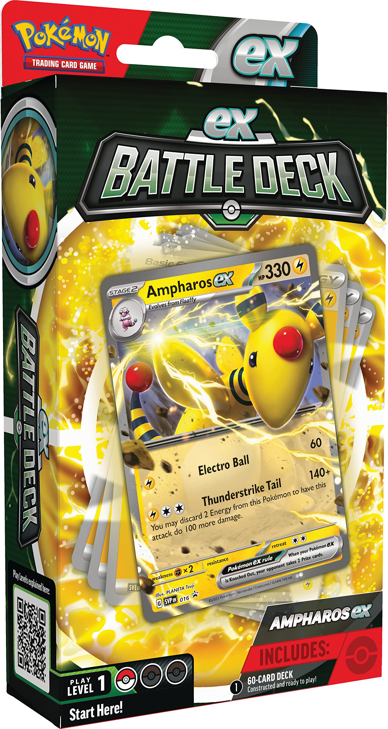 Pokémon Ampharos ex Battle Deck - Ready-to-Play 60-Card Deck | Age 6+