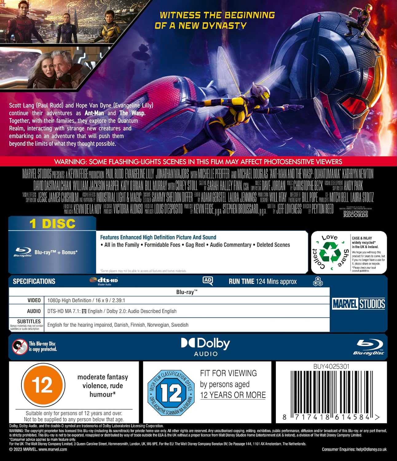 Marvel Studios Ant-Man and The Wasp: Quantumania Blu-ray [Region Free] 3