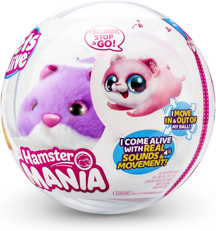 Hamster Mania by ZURU - Purple Interactive Electronic Pet Toy for Kids