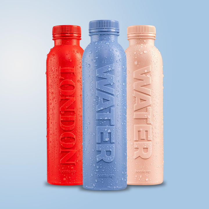 Bottle Up Reusable BPA Free Water Bottle 500ml – London Red, Prefilled with Pure Still Spring Water