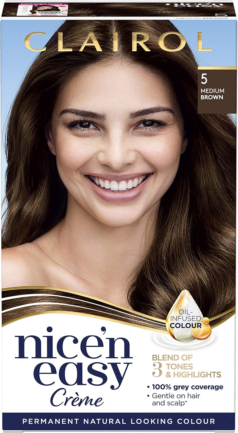 Clairol Nice'N Easy Crème Permanent Hair Dye - 5 Medium Brown 1