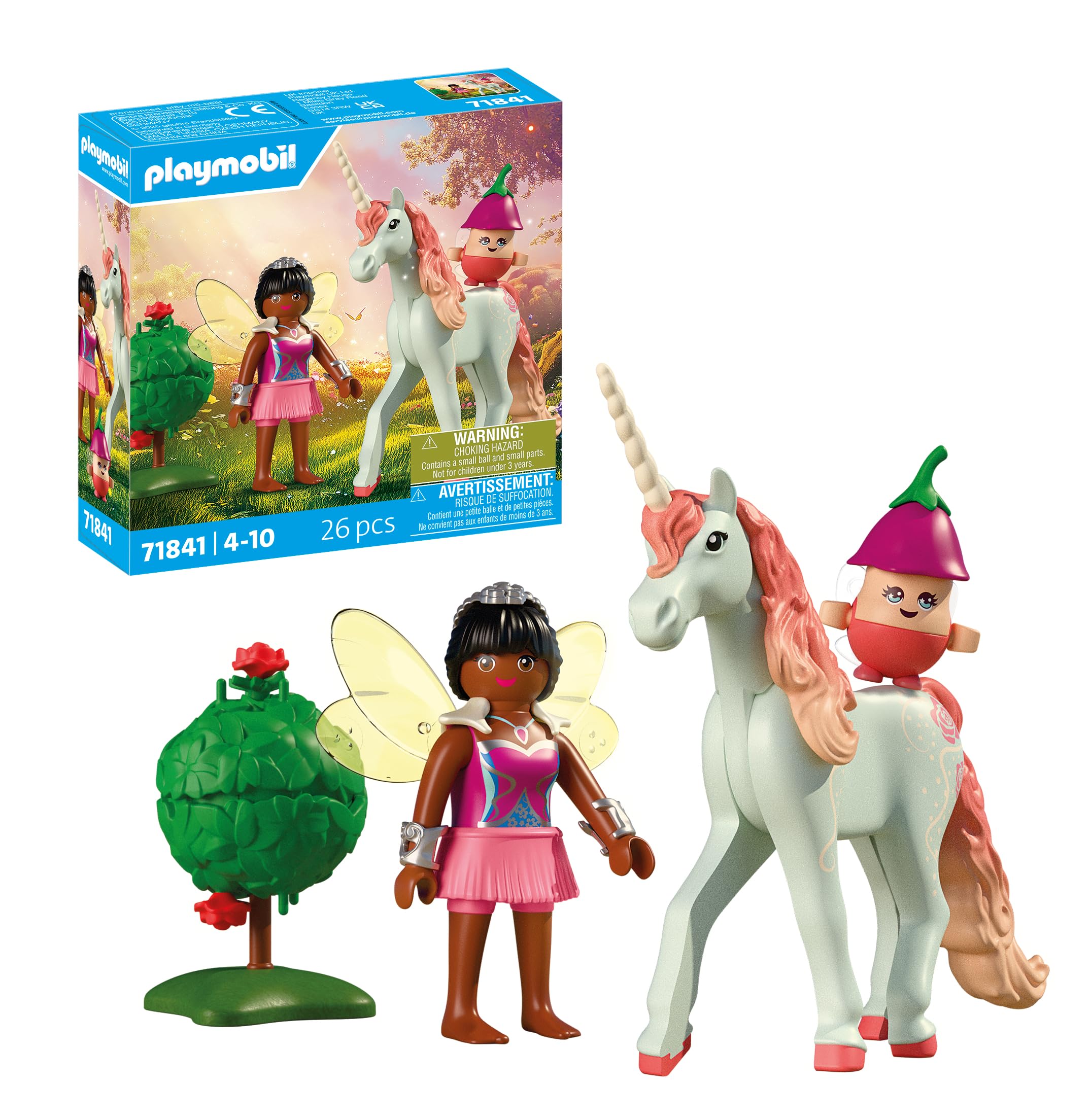 Playmobil Magic Unicorns - Unicorn Sky Rose with Fairy Figure | Multicolor Plastic | Model 71841 1