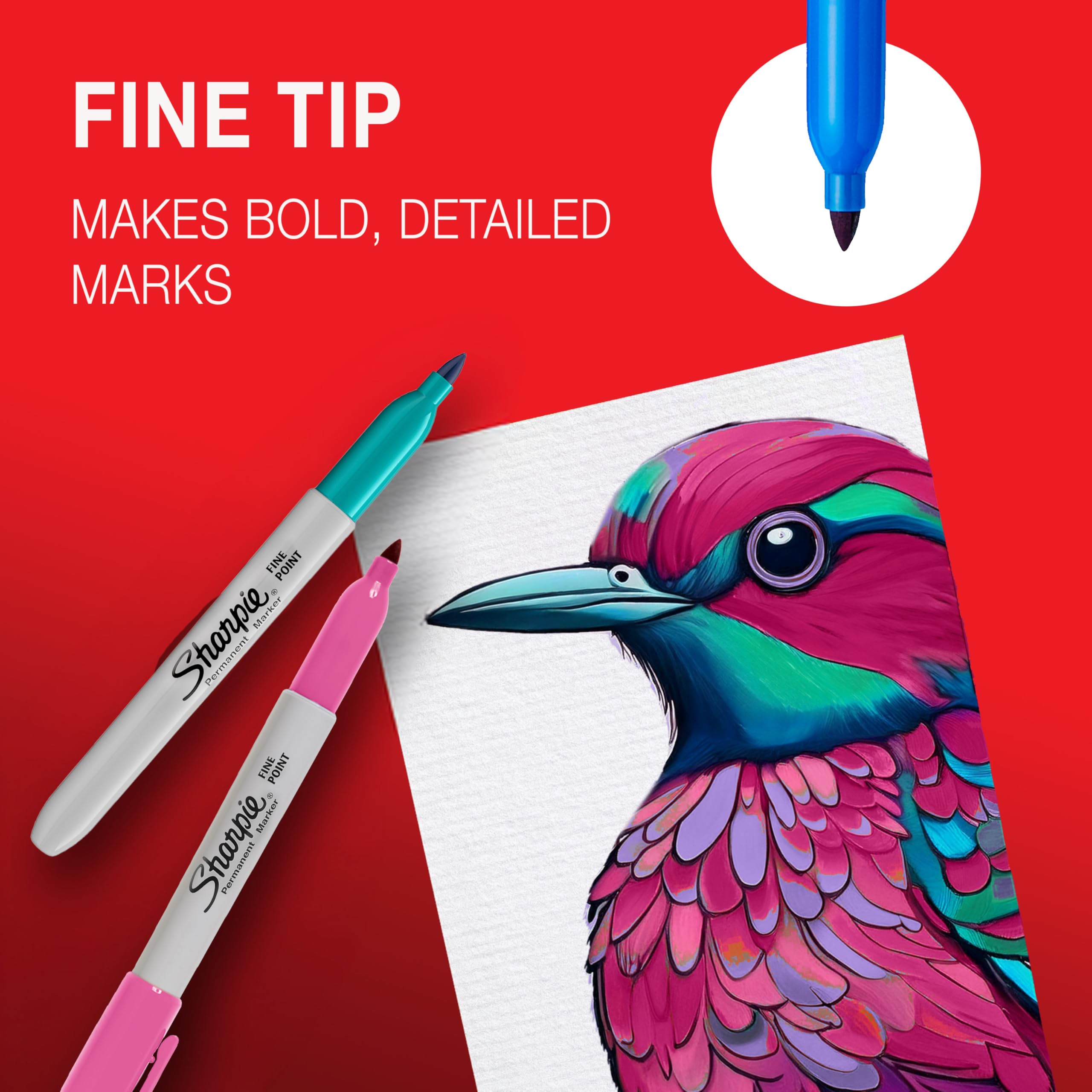 Sharpie Permanent Marker Pens - Limited Edition Colouring Set | 18 Count Fine Tip 6