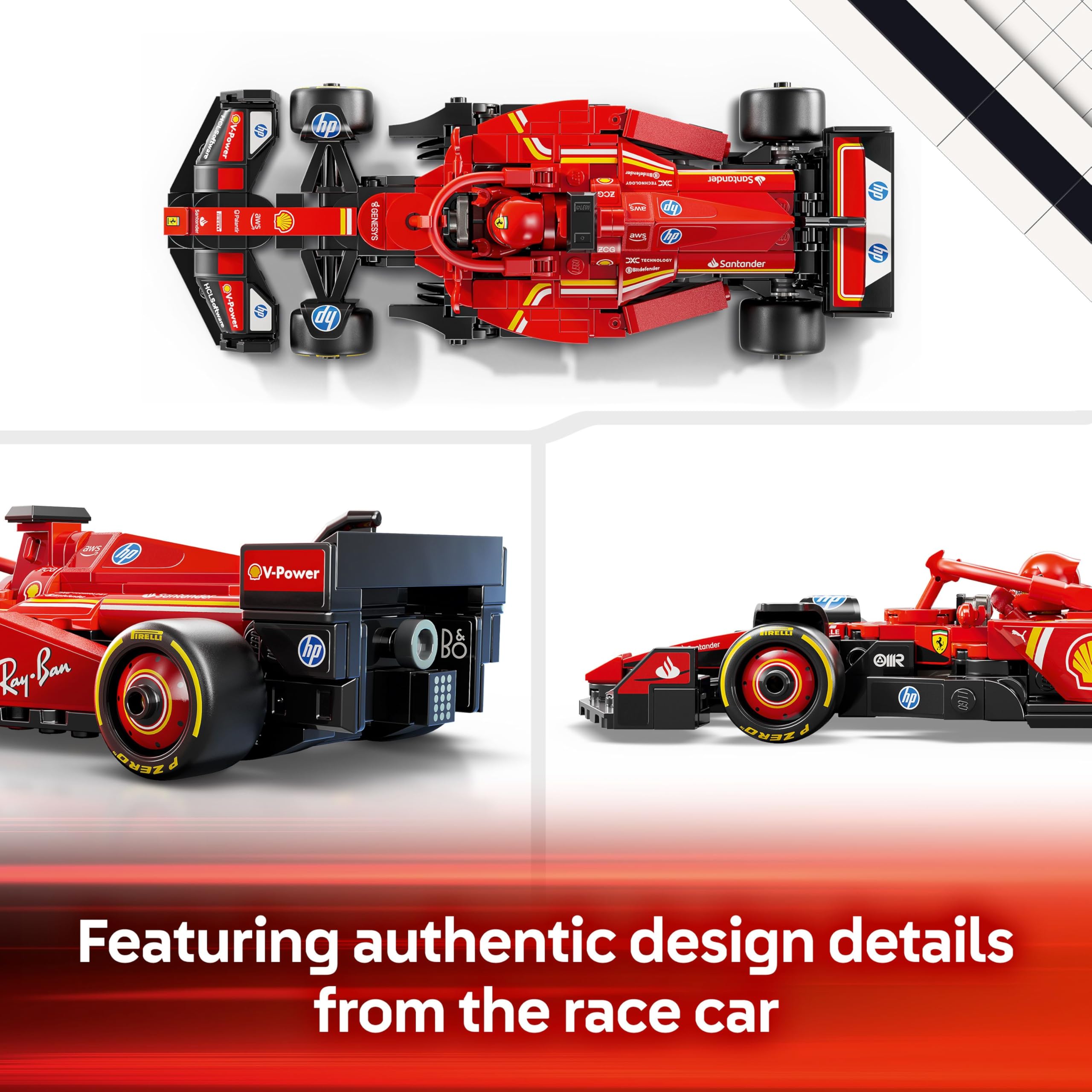 LEGO Speed Champions Ferrari SF-24 F1 Race Car Toy Set 77242 | Ages 10+ 5