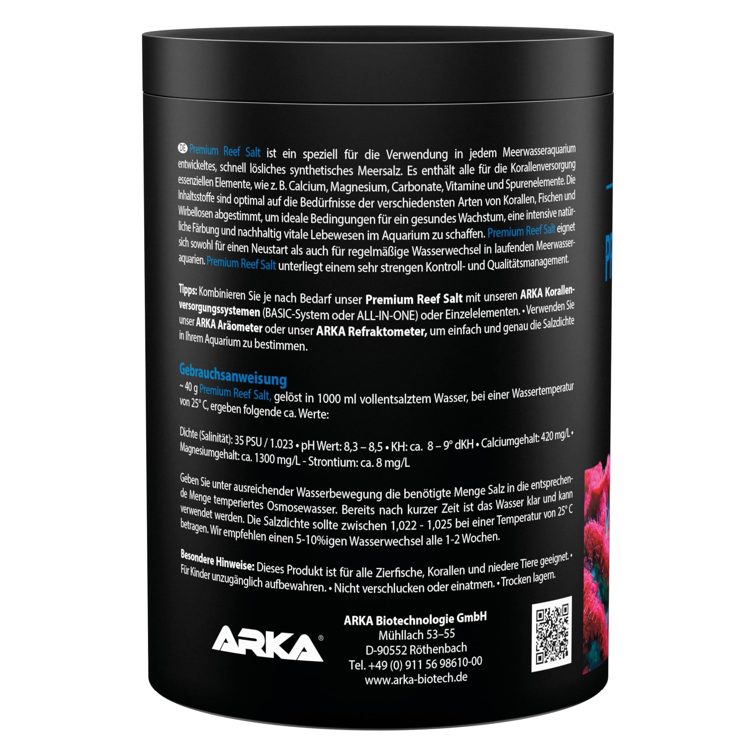 ARKA Premium Reef Salt - Fast Dissolving Marine Salt for Coral Care | 1 kg